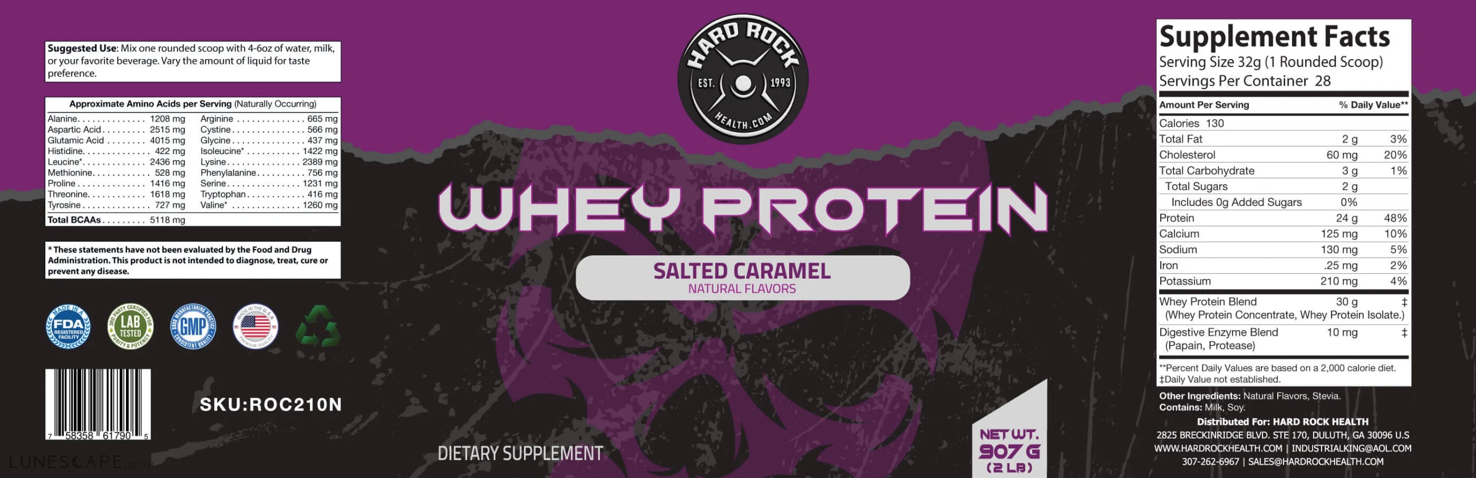 Salted Caramel Whey Protein LUNESCAPE
