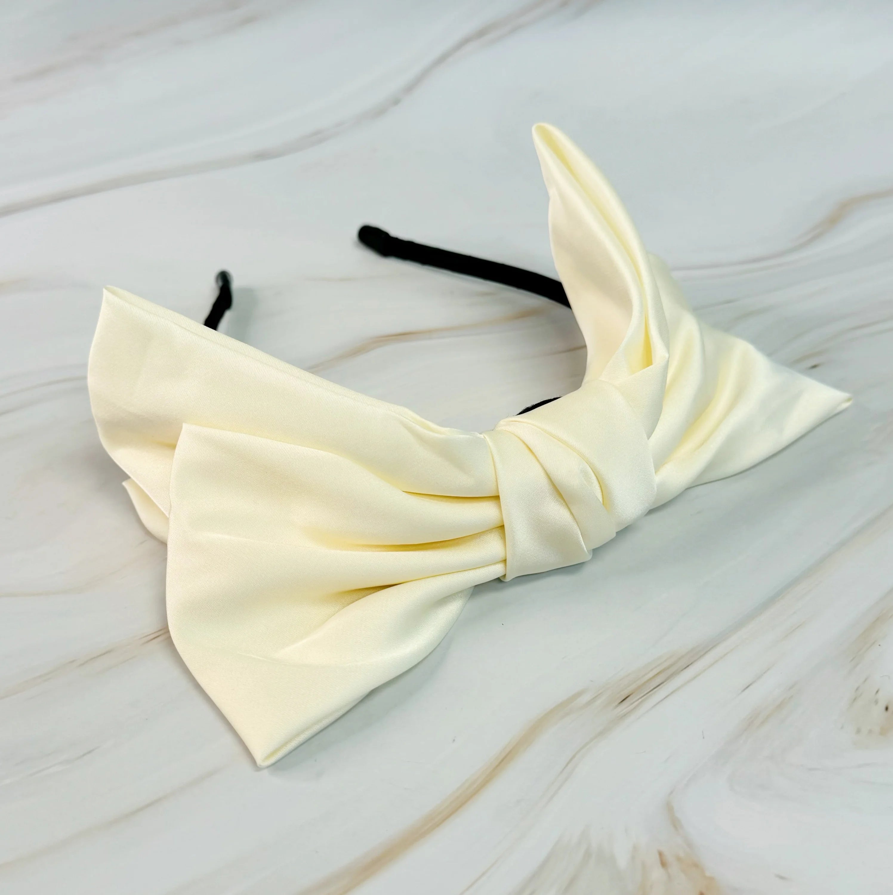 Satin Bow Crown Headband LUNESCAPE