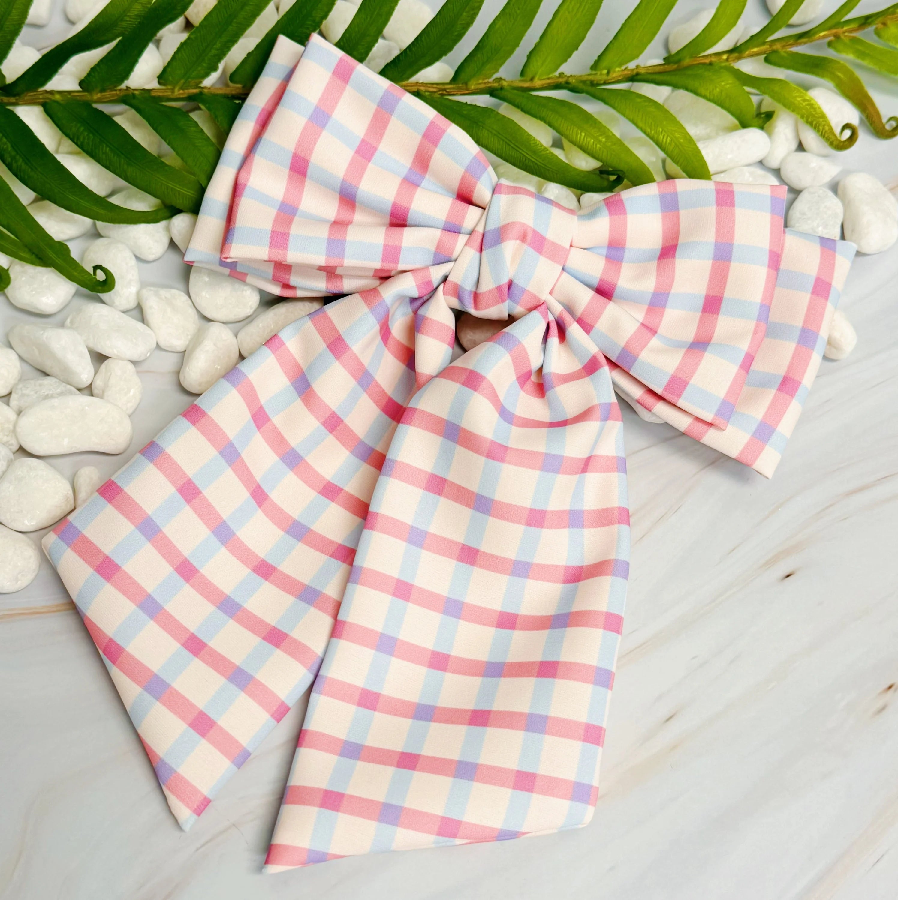 Satin Precious Double Bow Hair Clip LUNESCAPE