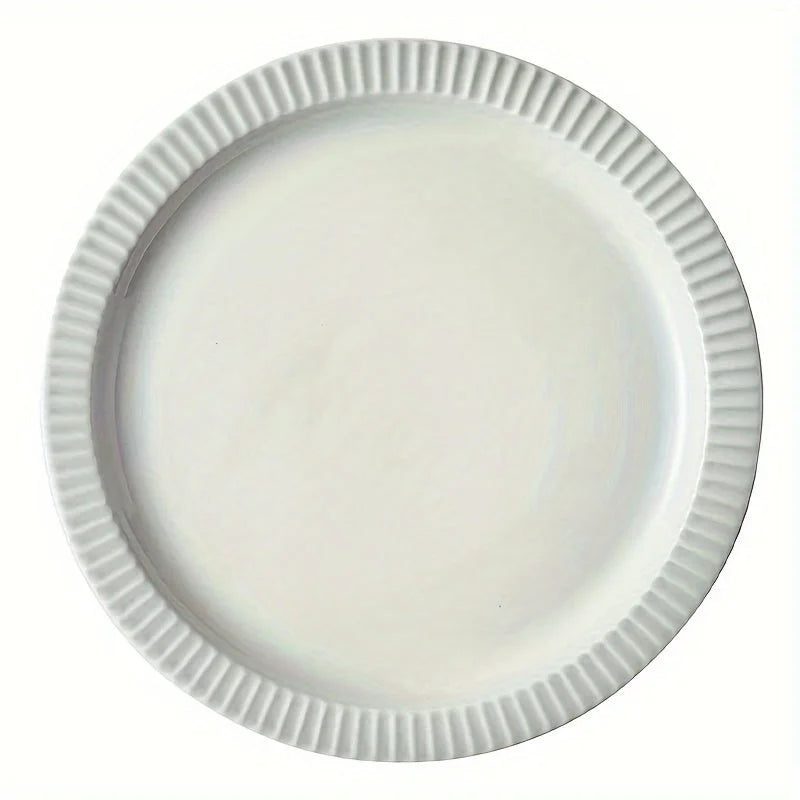 ScandinavianInspired Round Ceramic Dinner Plate  Stylish Design LUNESCAPE