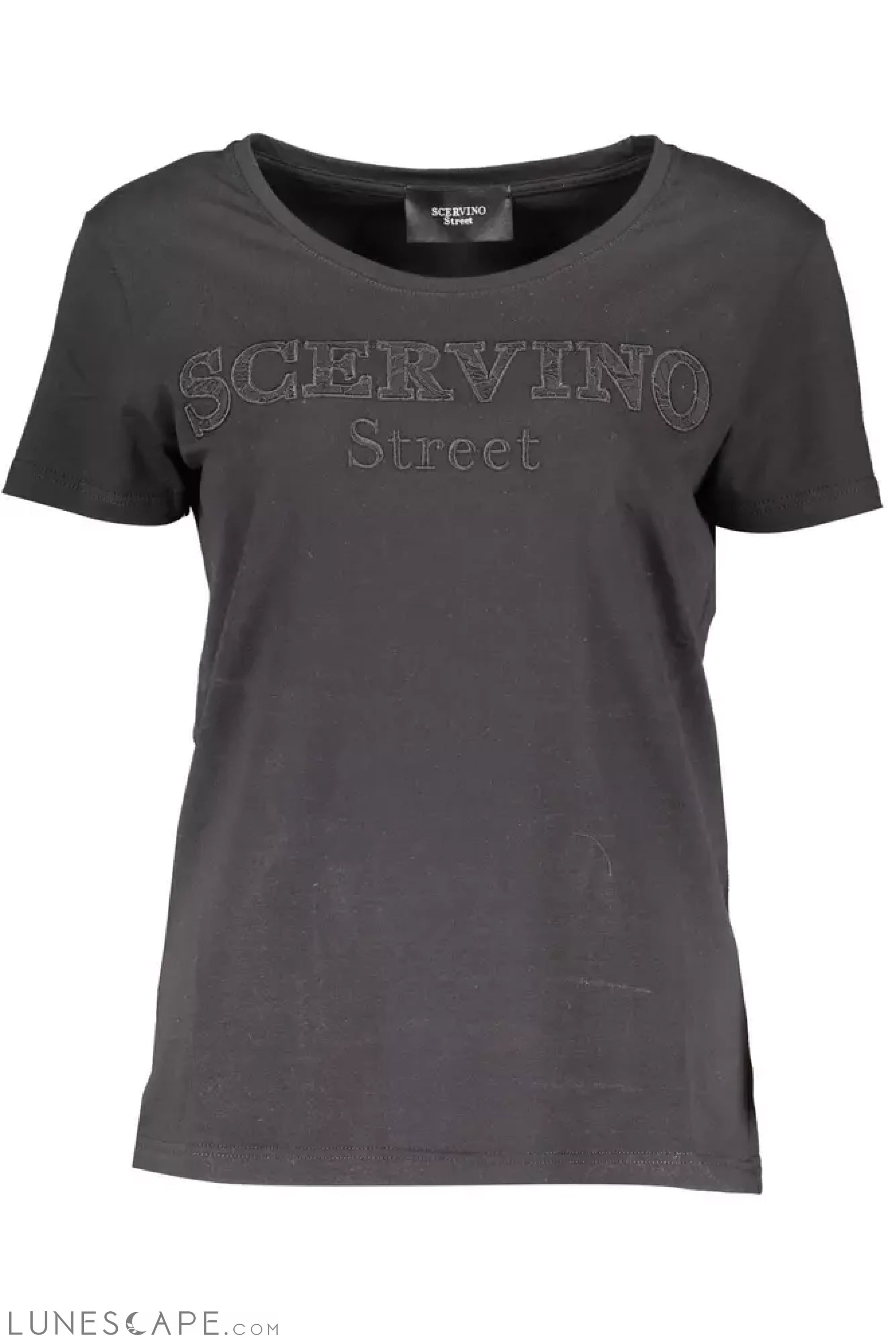 Scervino Street Black Cotton Women Top LUNESCAPE