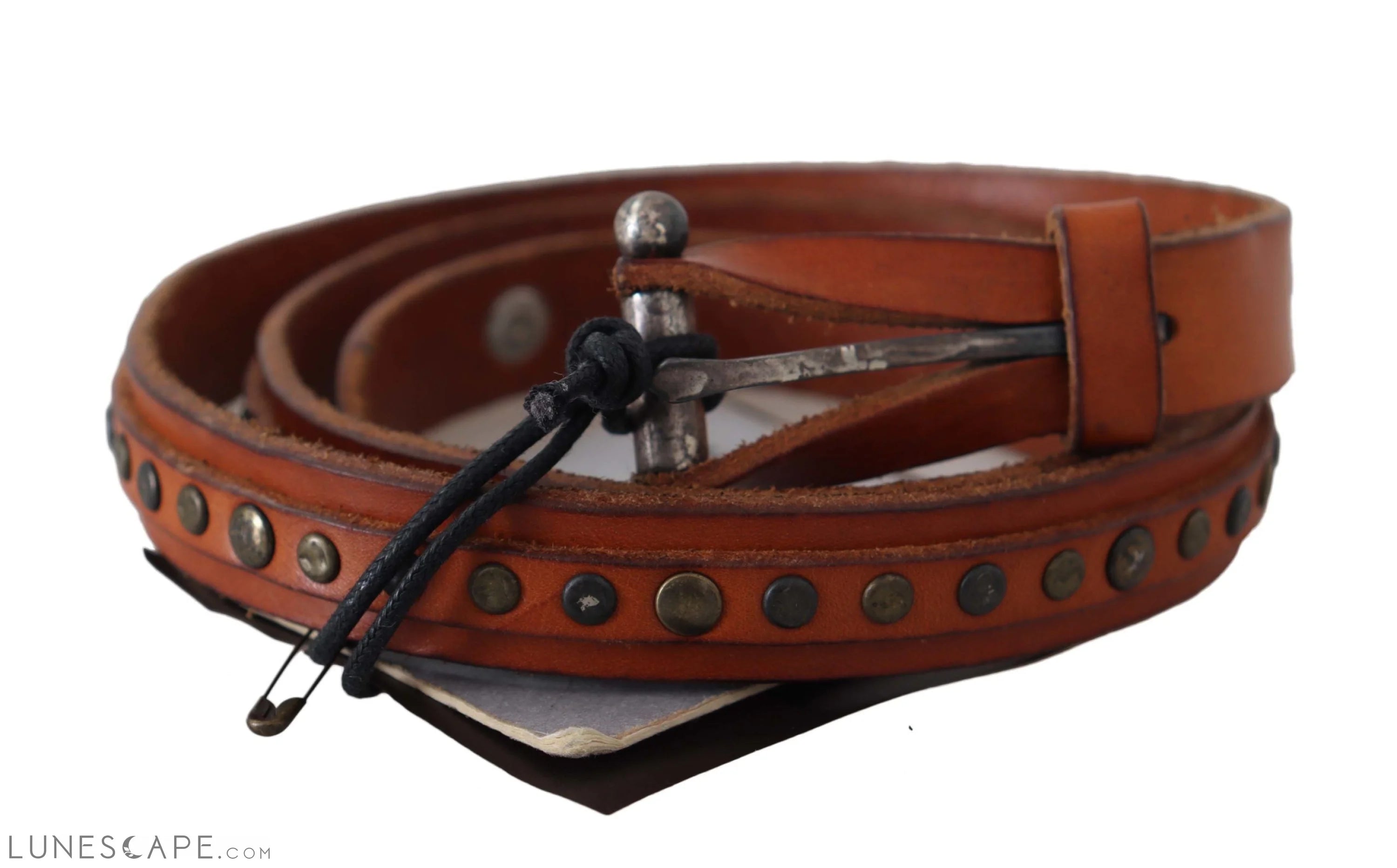 Scervino Street Elegant Leather Waist Belt in Brown LUNESCAPE