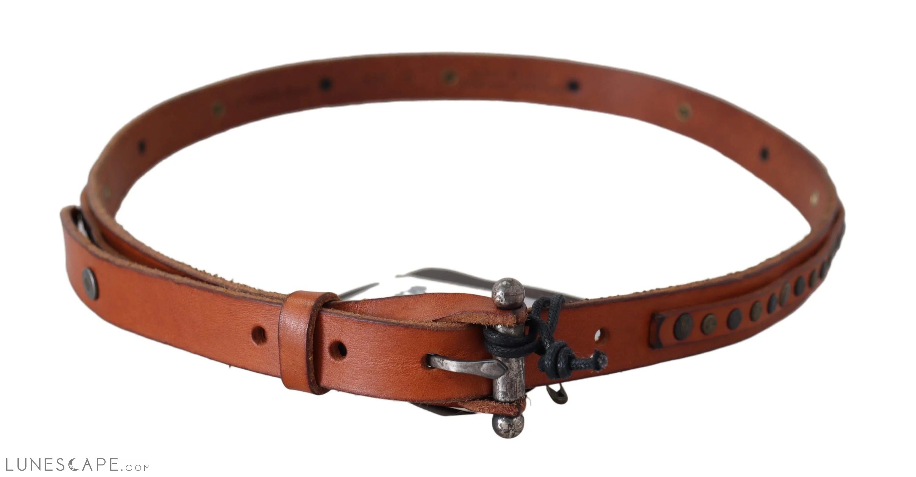 Scervino Street Elegant Leather Waist Belt in Brown LUNESCAPE