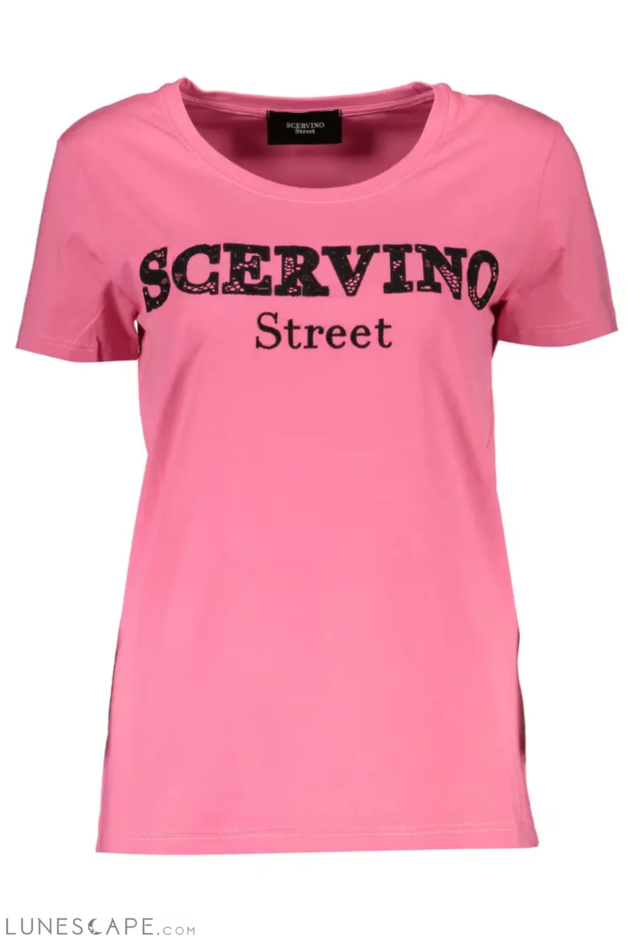 Scervino Street Pink Cotton Women T-Shirt LUNESCAPE