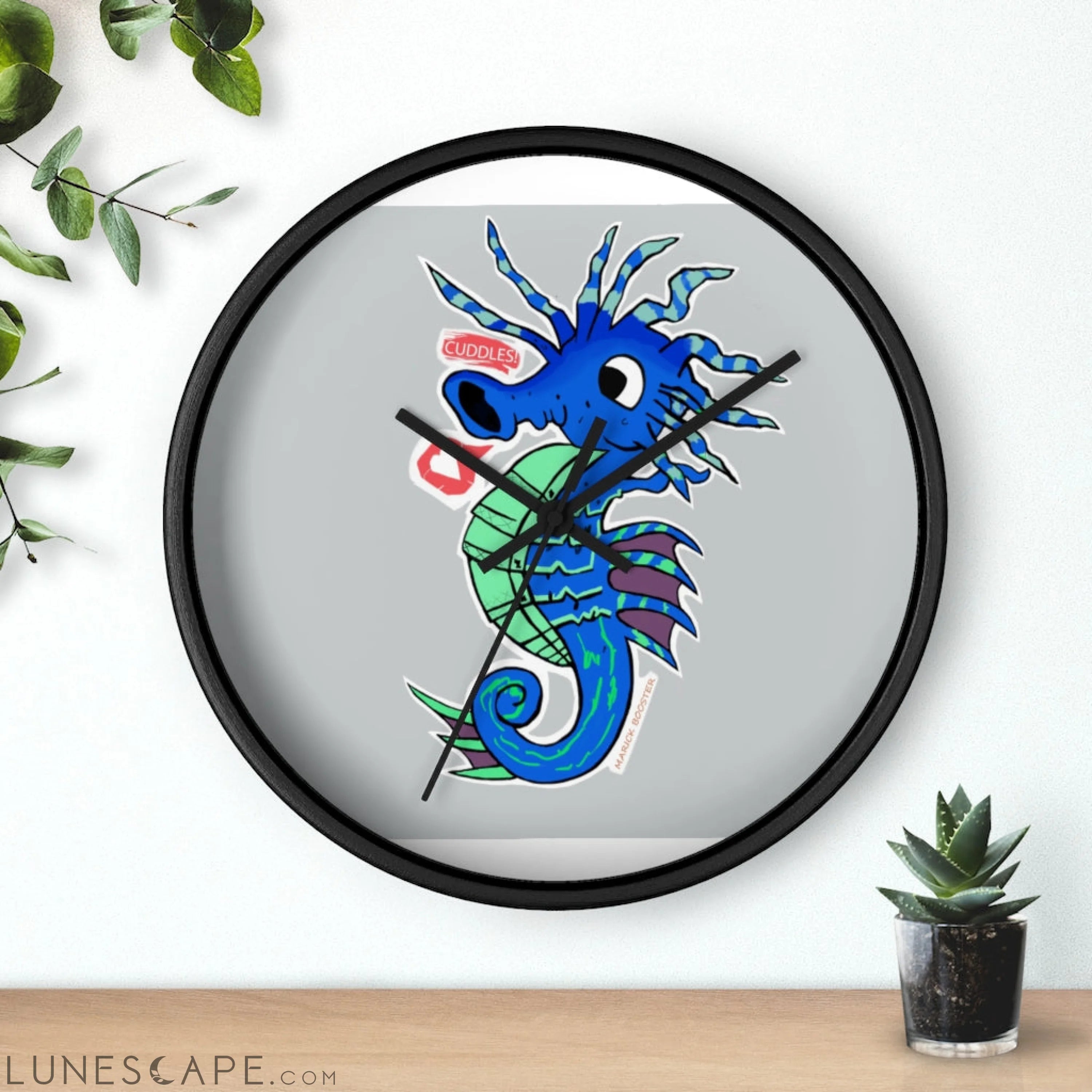 Seahorse Wall clock LUNESCAPE