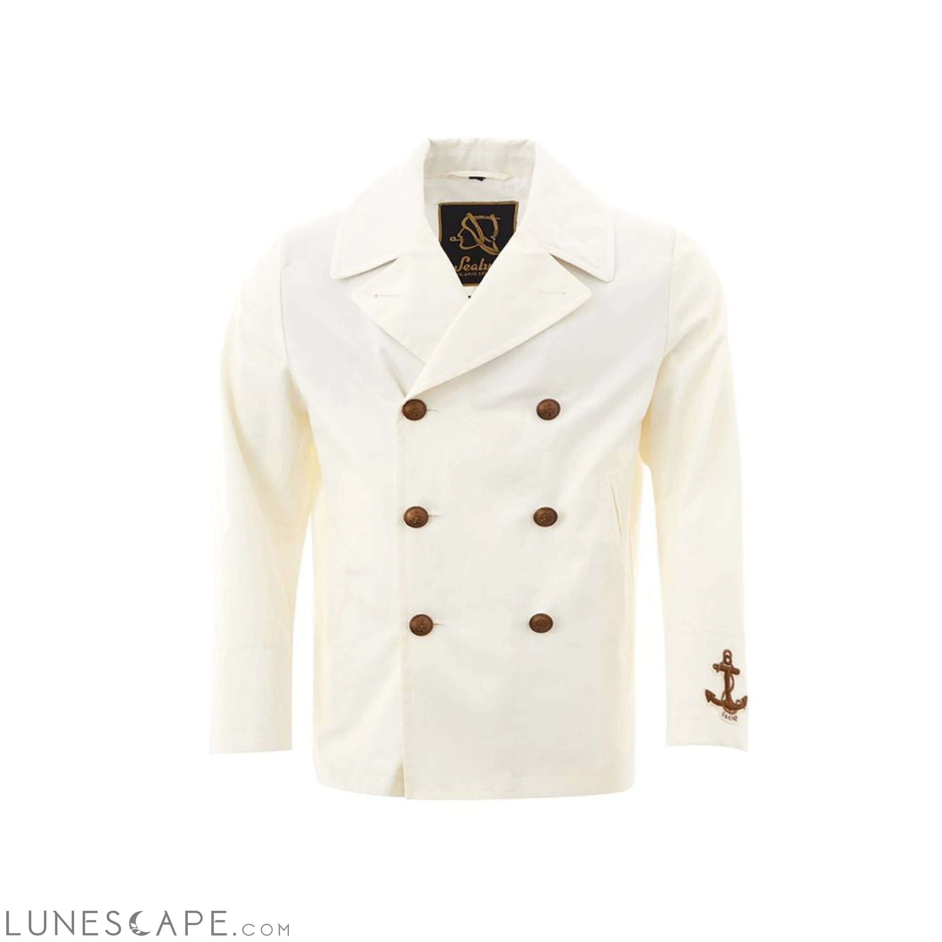 Sealup Elegant White Cotton Jacket for Men LUNESCAPE