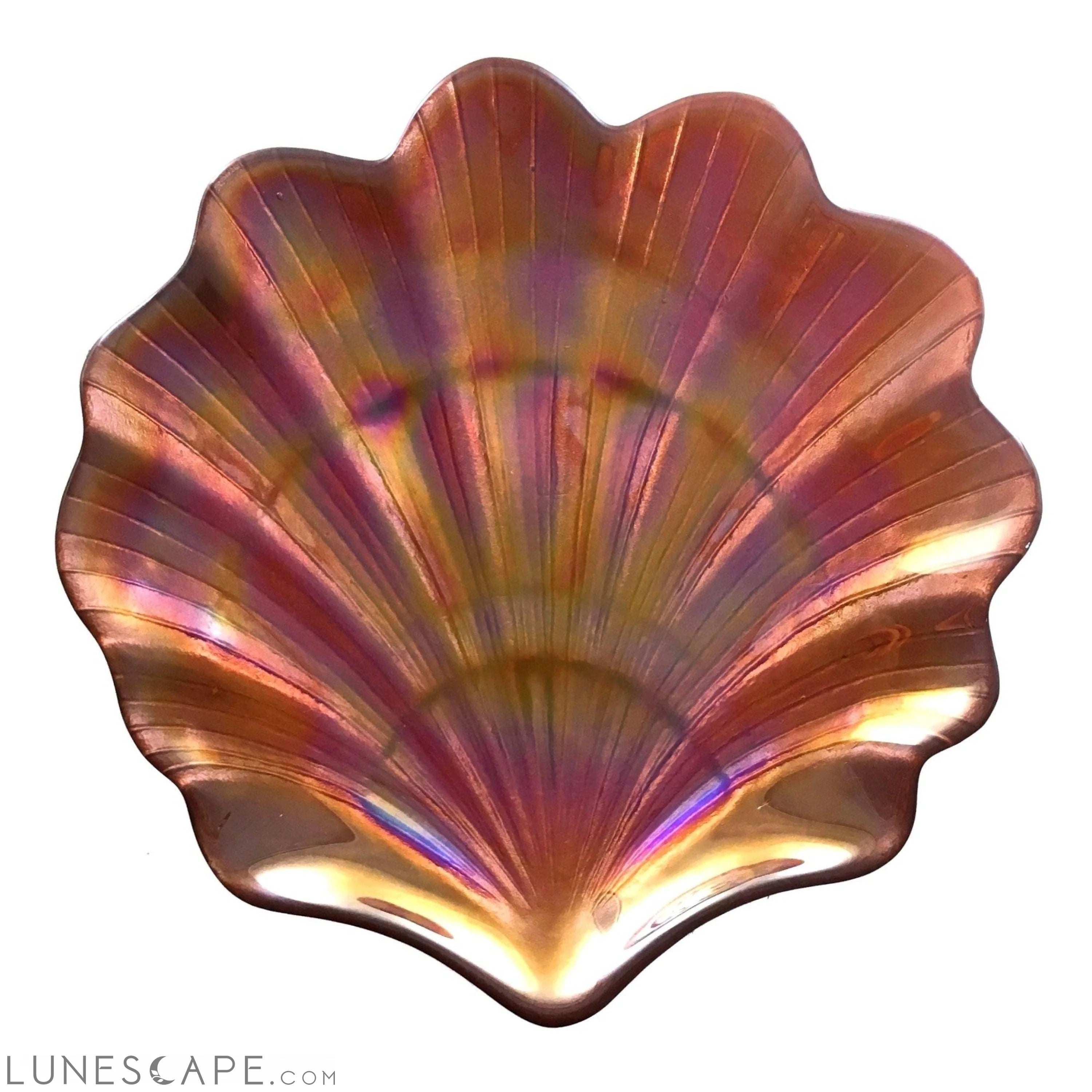 Seashell Copper Glass Canapé Plate LUNESCAPE