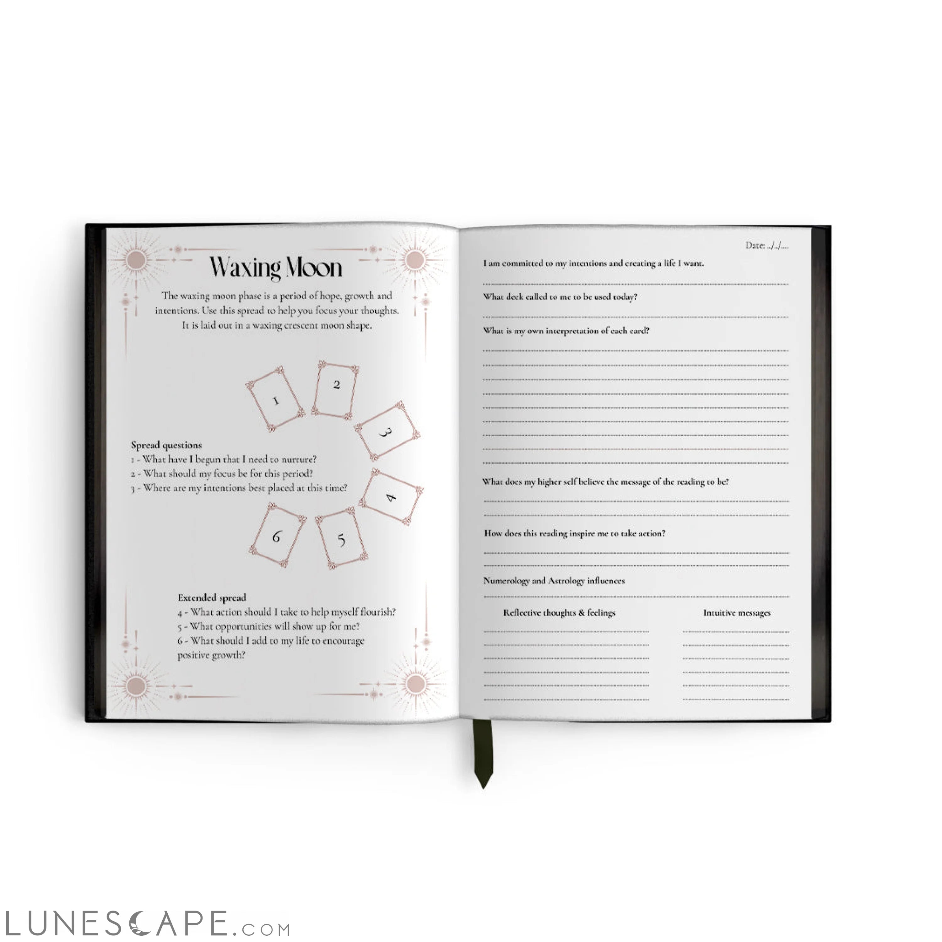 Seasons of Tarot Spread Journal LUNESCAPE