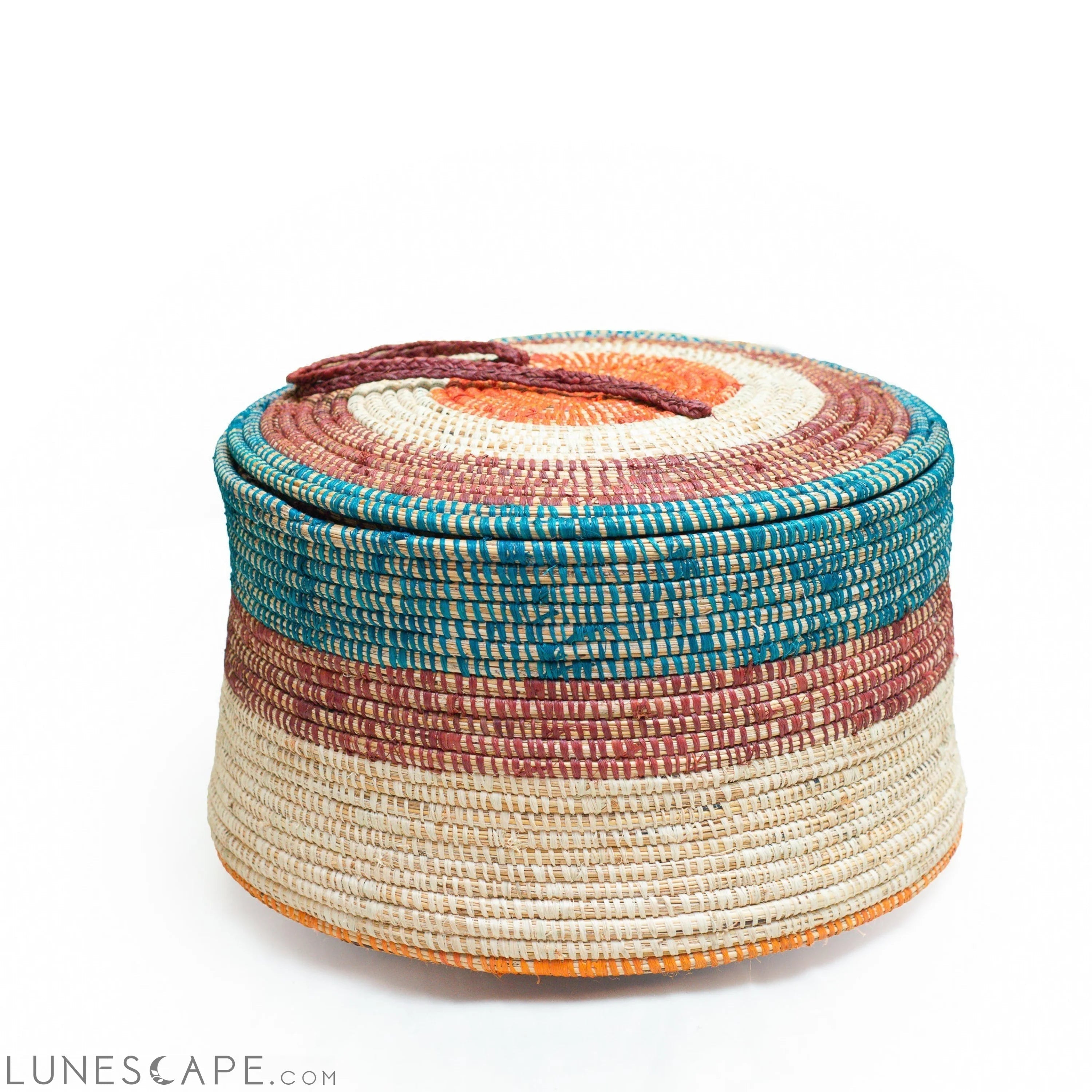 Serengeti Handwoven Fair Trade Basket with Lid LUNESCAPE