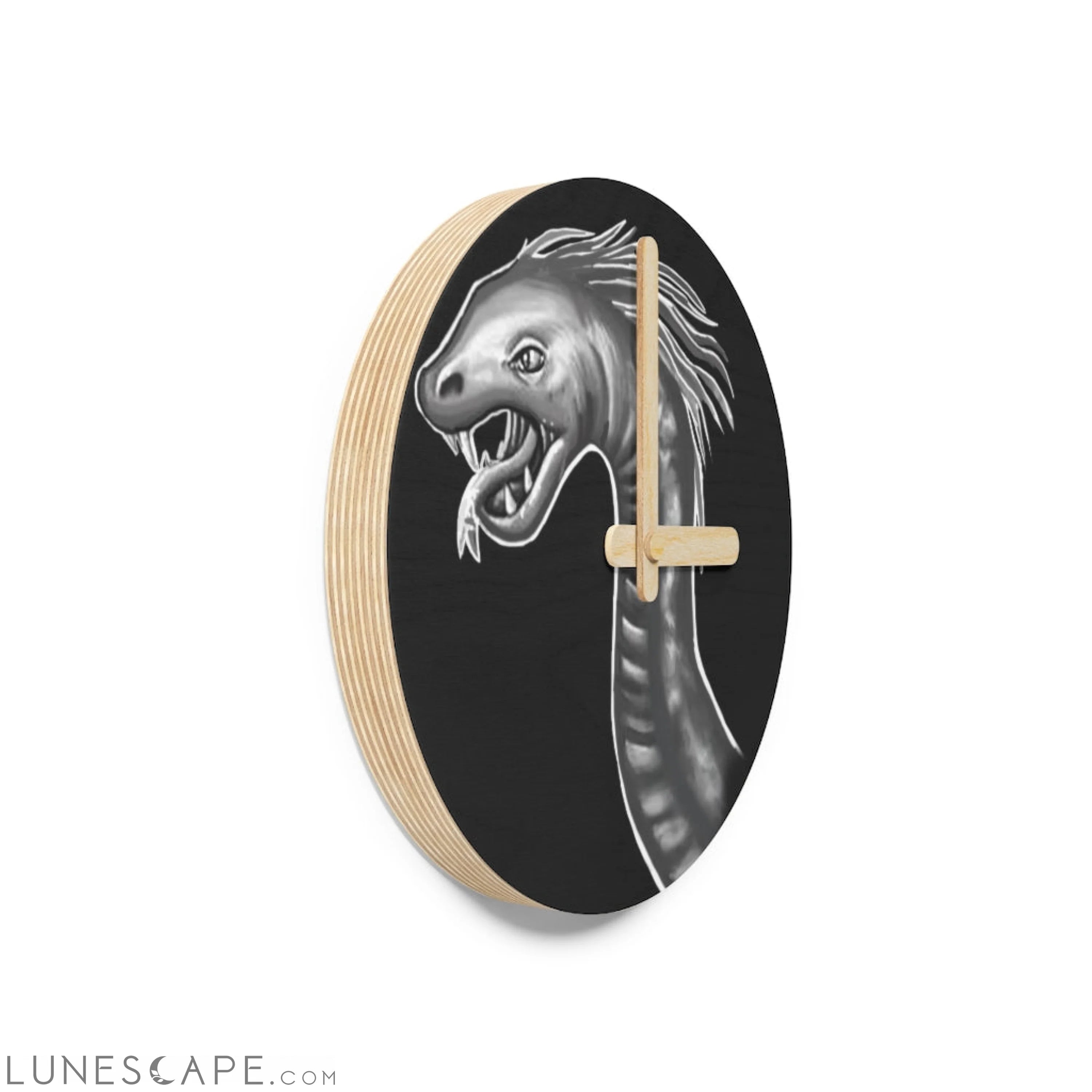 Serpent Wooden Wall Clock LUNESCAPE