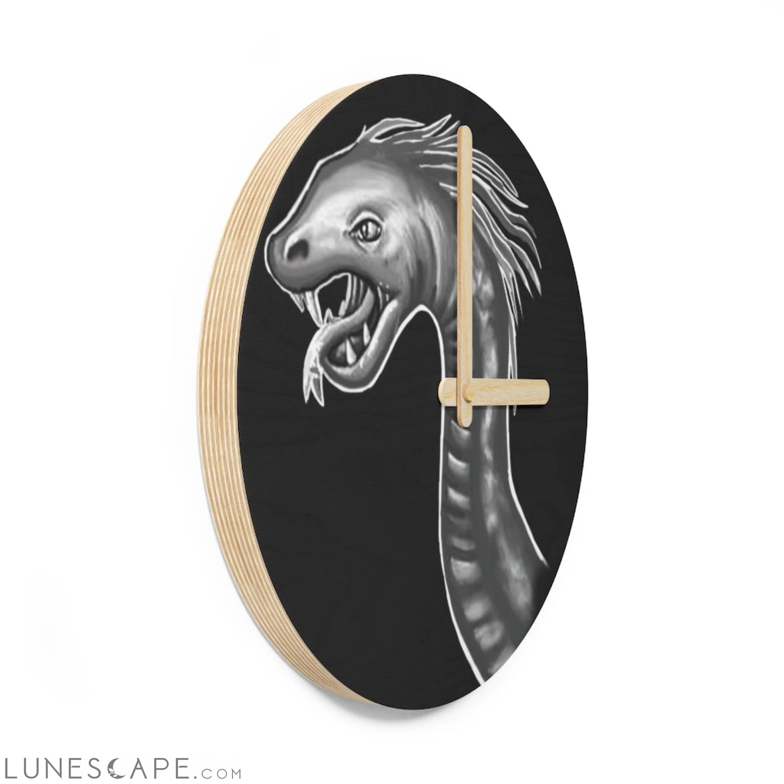 Serpent Wooden Wall Clock LUNESCAPE