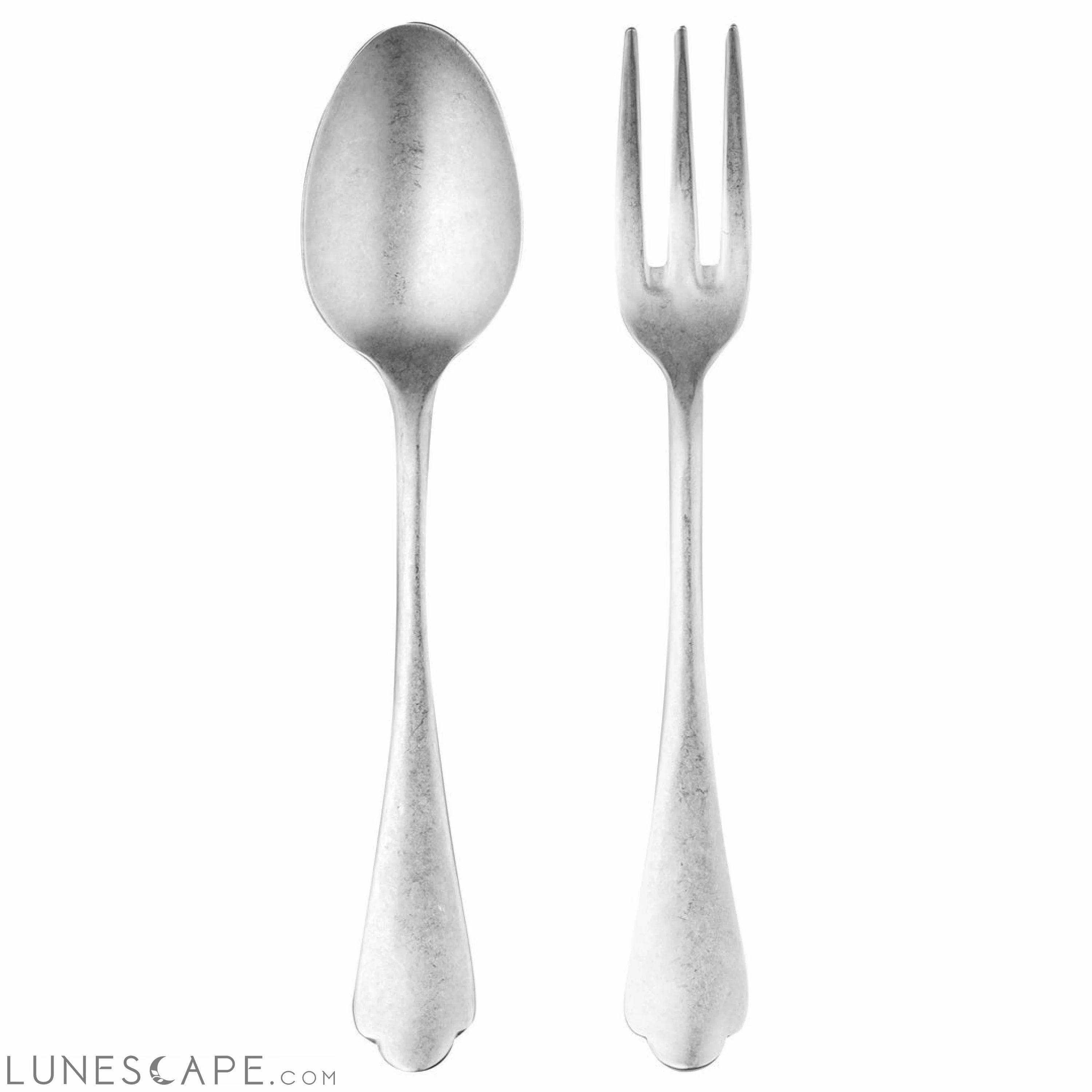 Serving Set (Fork and Spoon) DOLCE VITA PEWTER LUNESCAPE