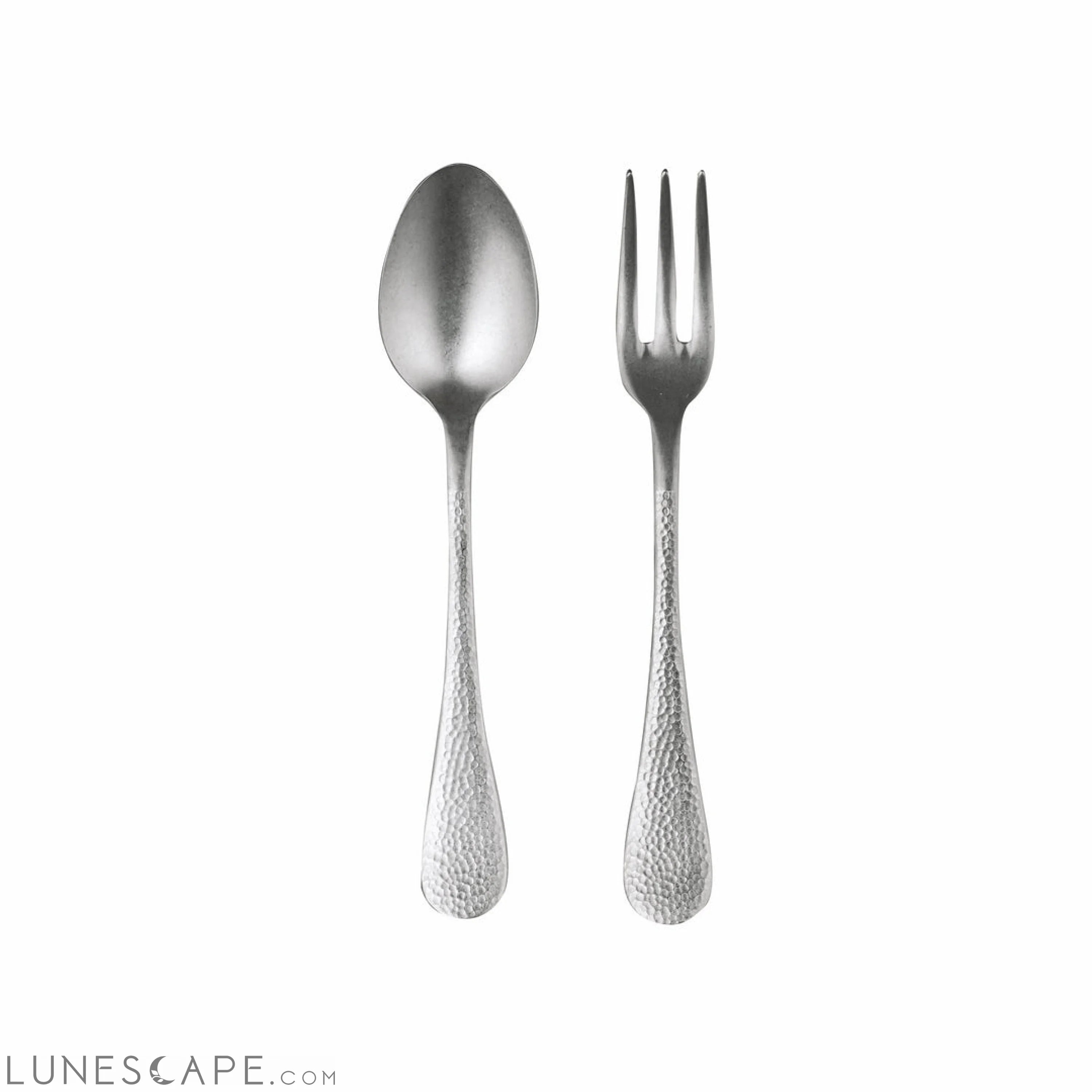 Serving Set (Fork and Spoon) EPOQUE PEWTER LUNESCAPE