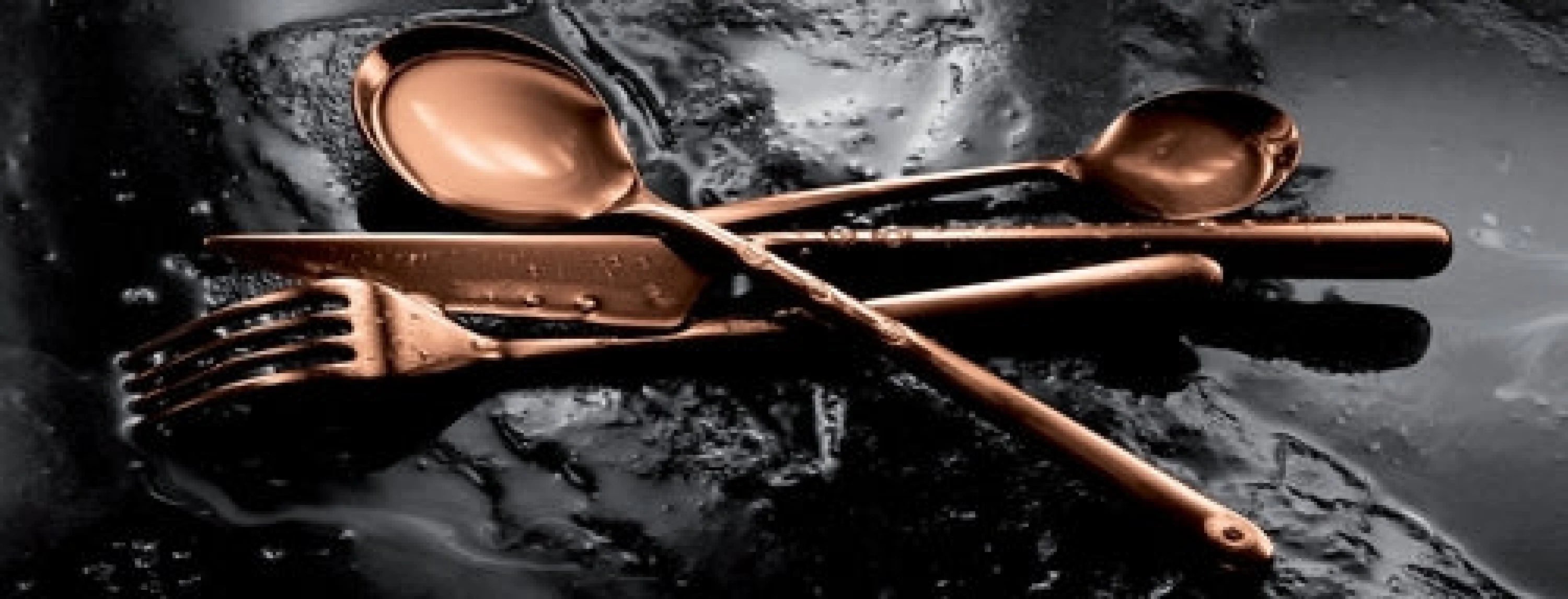 Serving Set (Fork and Spoon) LINEA BRONZO LUNESCAPE