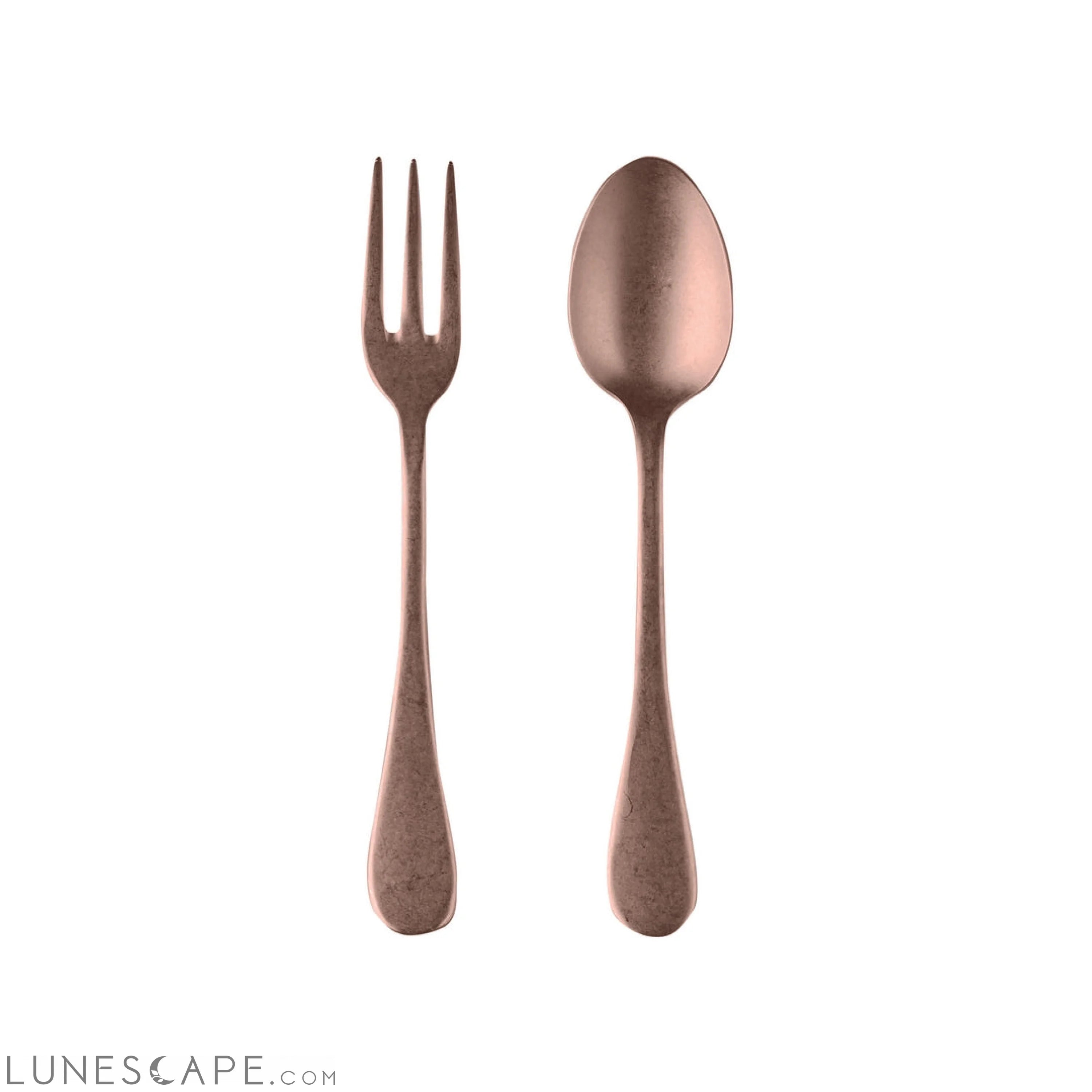 Serving Set (Fork and Spoon) VINTAGE BRONZO LUNESCAPE