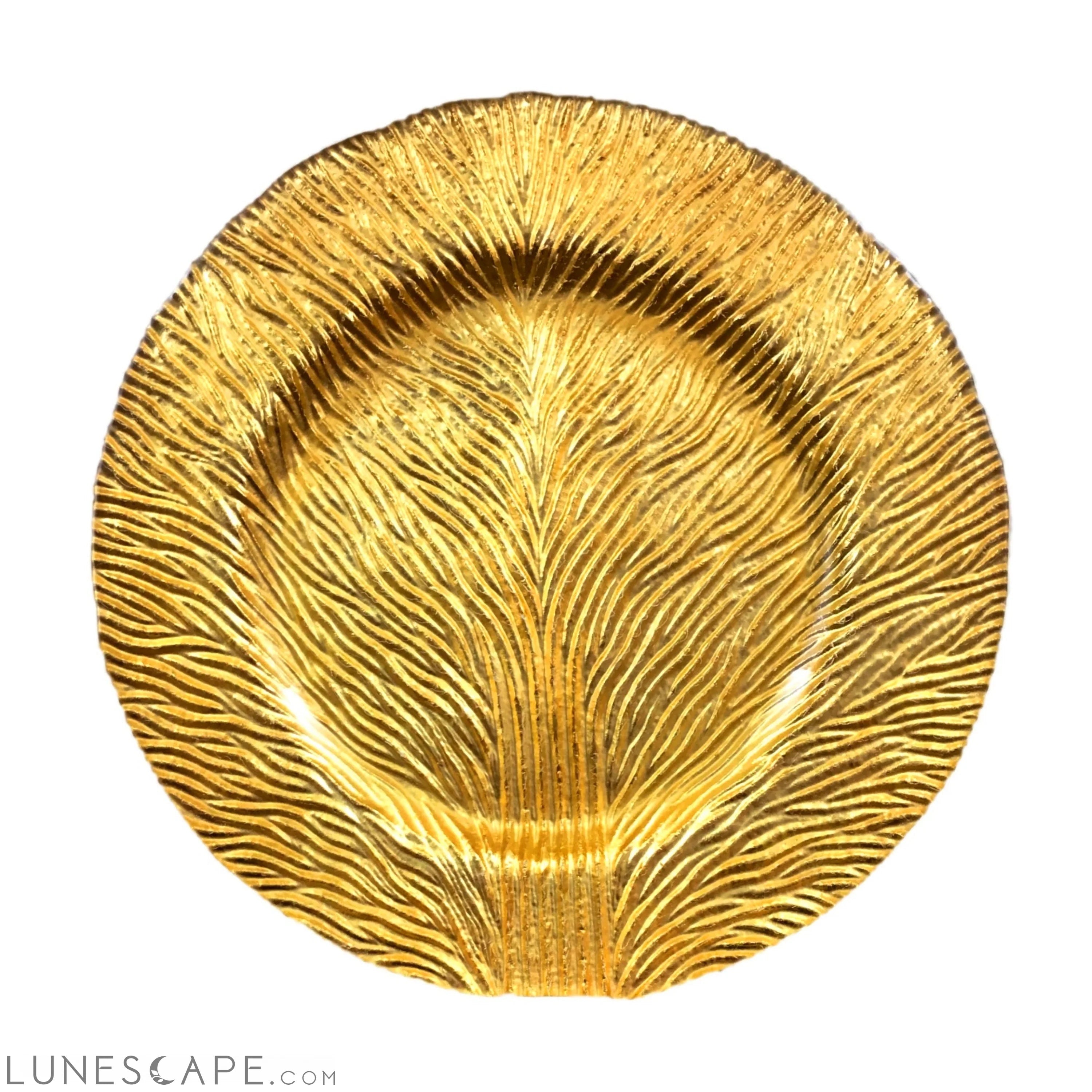 Set/2 Tree of Life 11" Gold Dinner Plates LUNESCAPE
