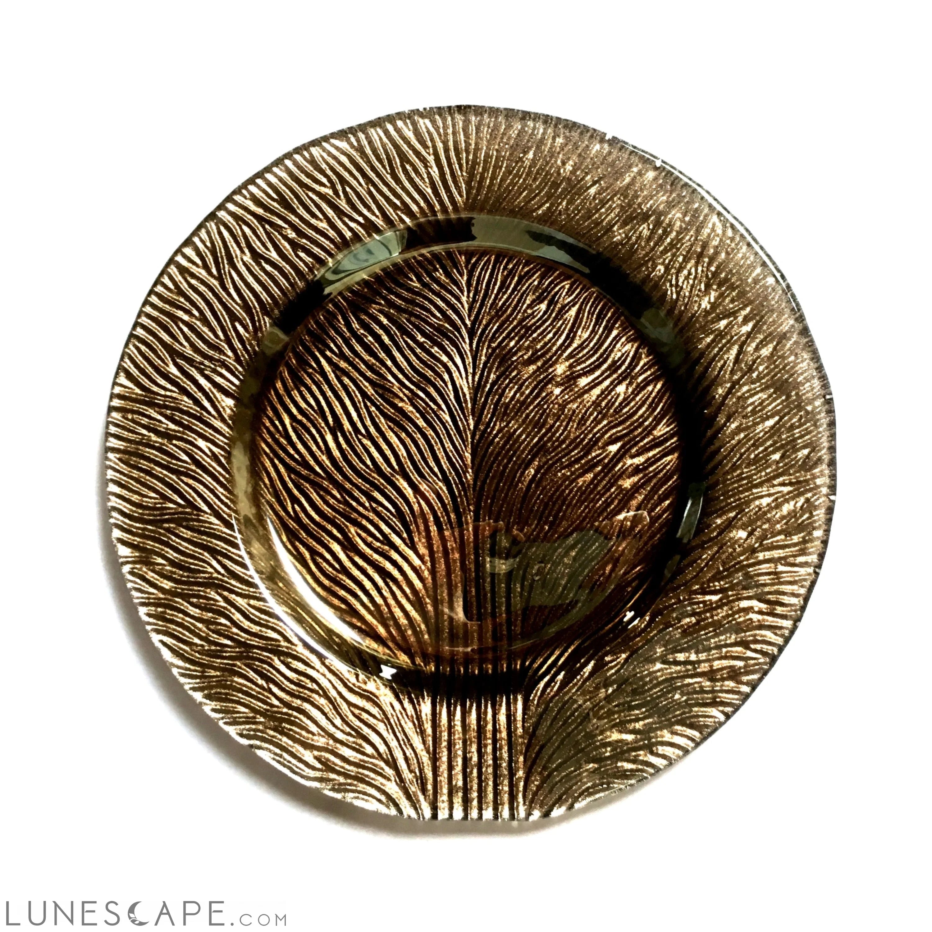 Set/2 Tree of Life 8" Platinum Luster Salad Plates LUNESCAPE