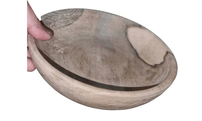 Set of 2 Assiettes 8-Inch Wooden Dinner Plates LUNESCAPE