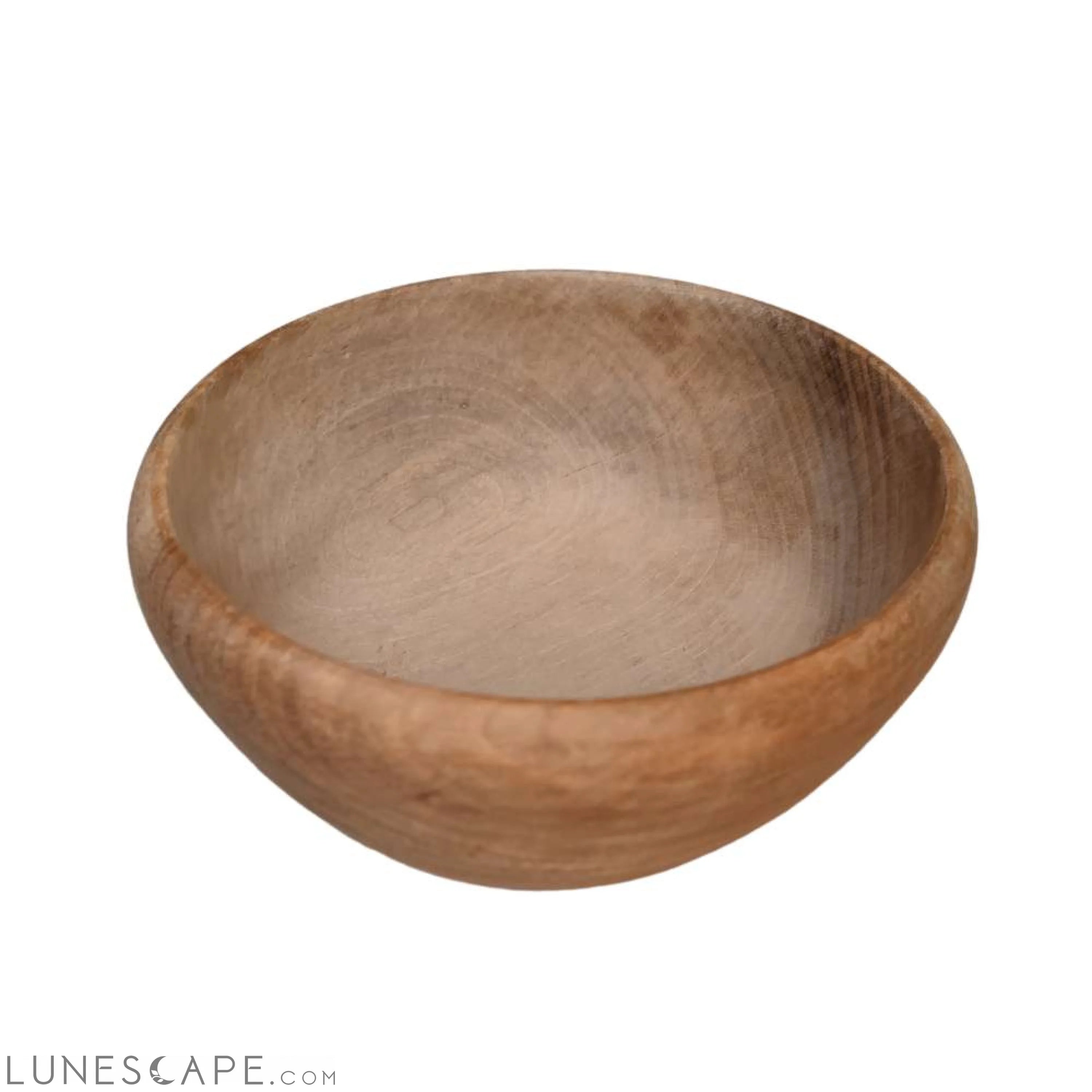 Set of 2 Bols Famille Handmade Wooden Serving Bowls LUNESCAPE