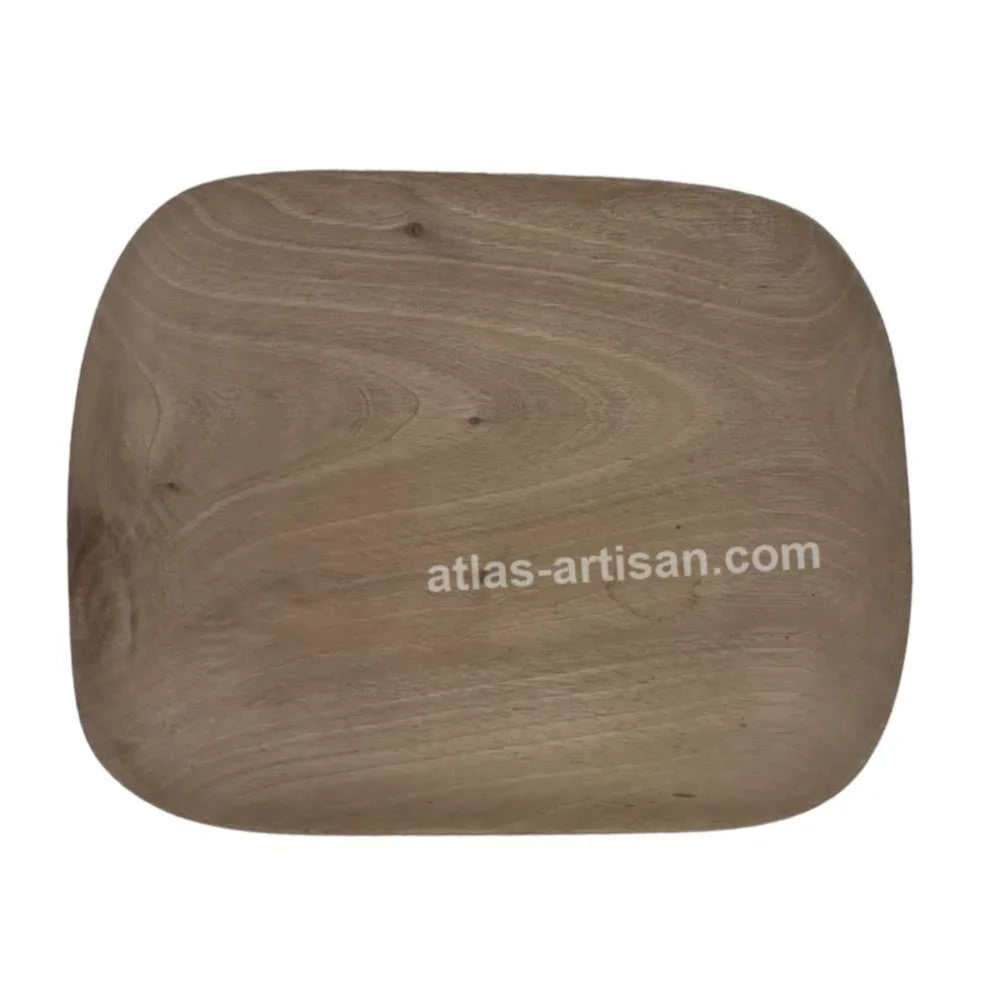 Set of 3 Plats Noyer Walnut Dinner Plates 8 Inches LUNESCAPE