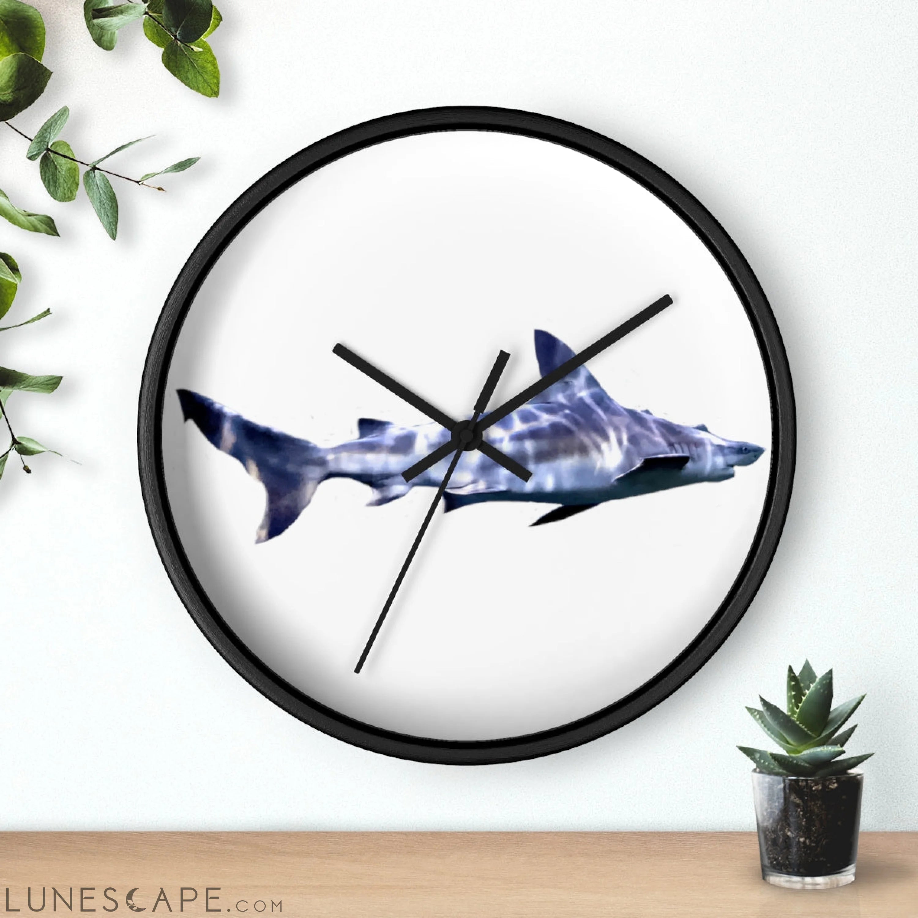 Shark Wall clock LUNESCAPE