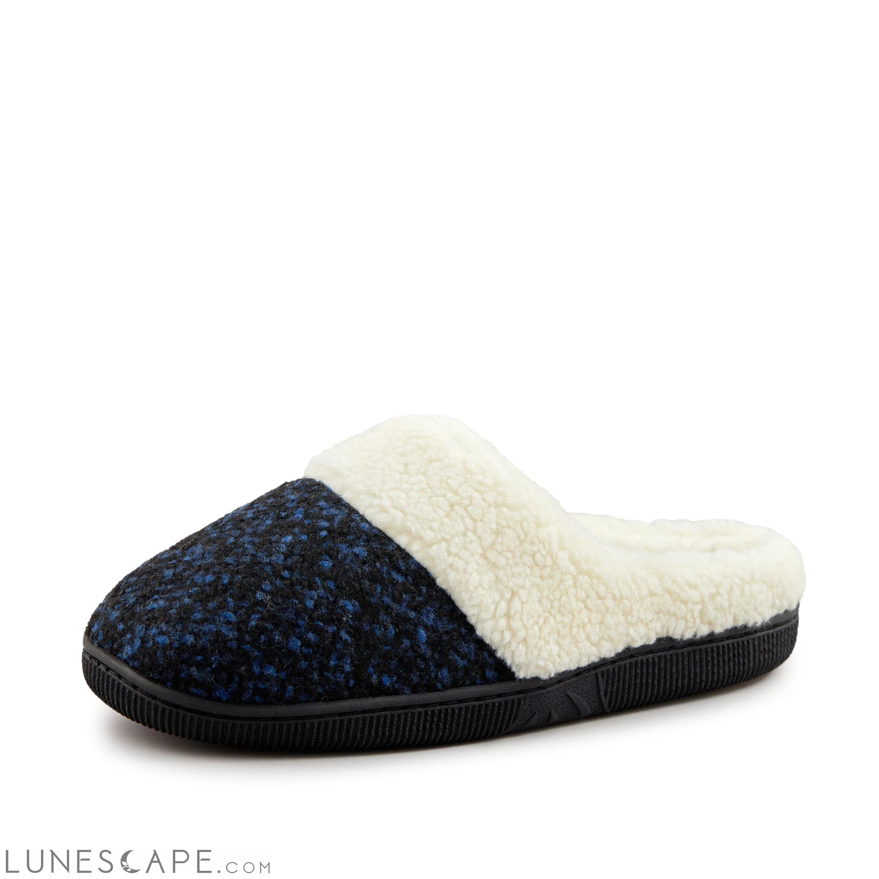Shearling Slipper Mules - Blue LUNESCAPE