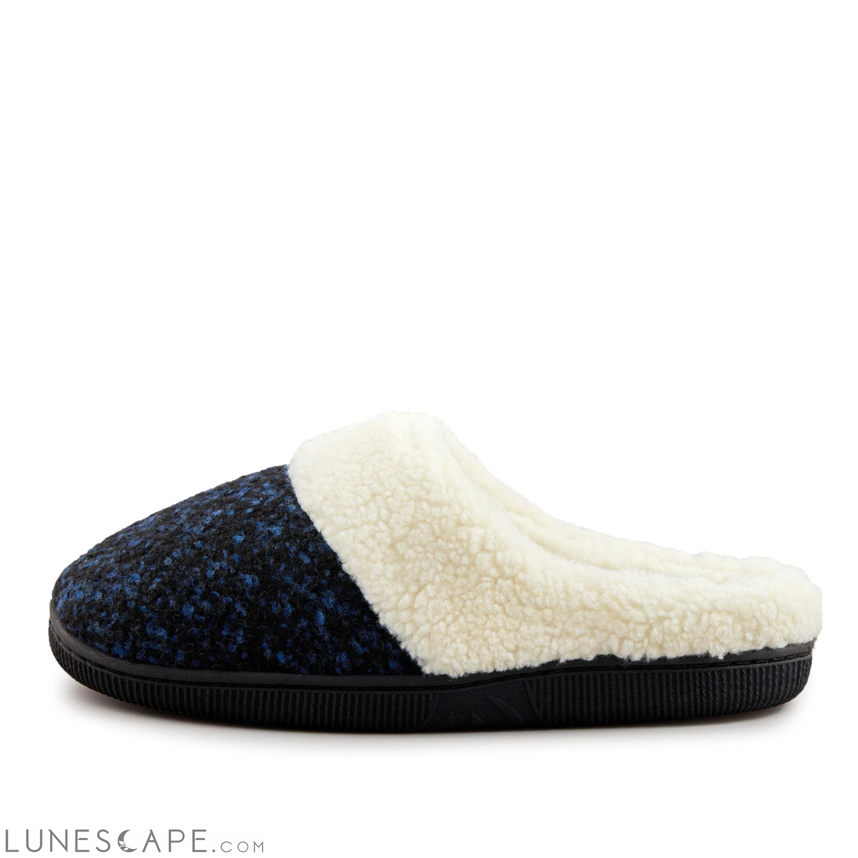 Shearling Slipper Mules - Blue LUNESCAPE