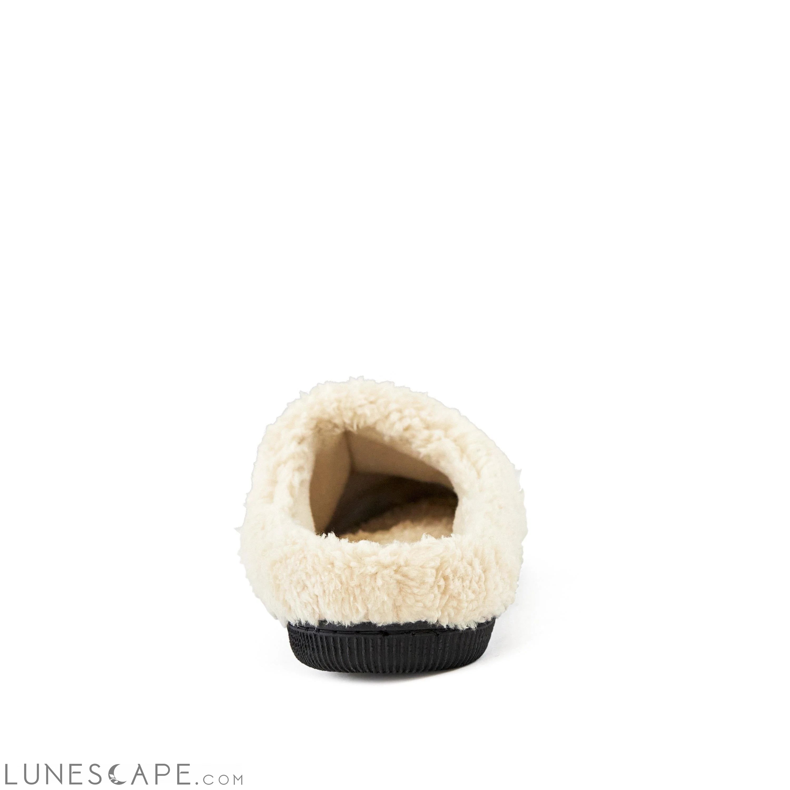 Shearling Slipper Mules - Charcoal LUNESCAPE