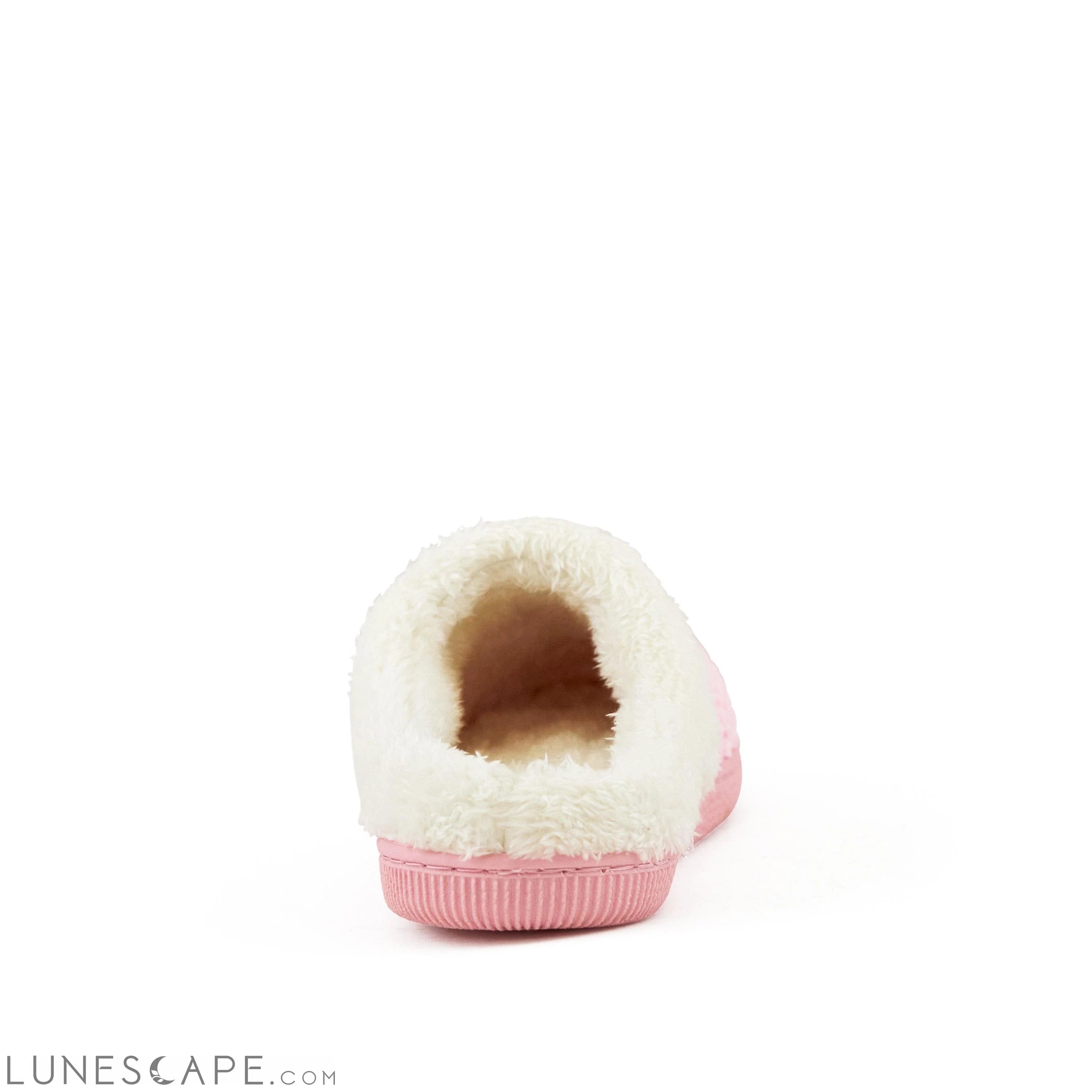 Shearling Slipper Mules - Pink LUNESCAPE