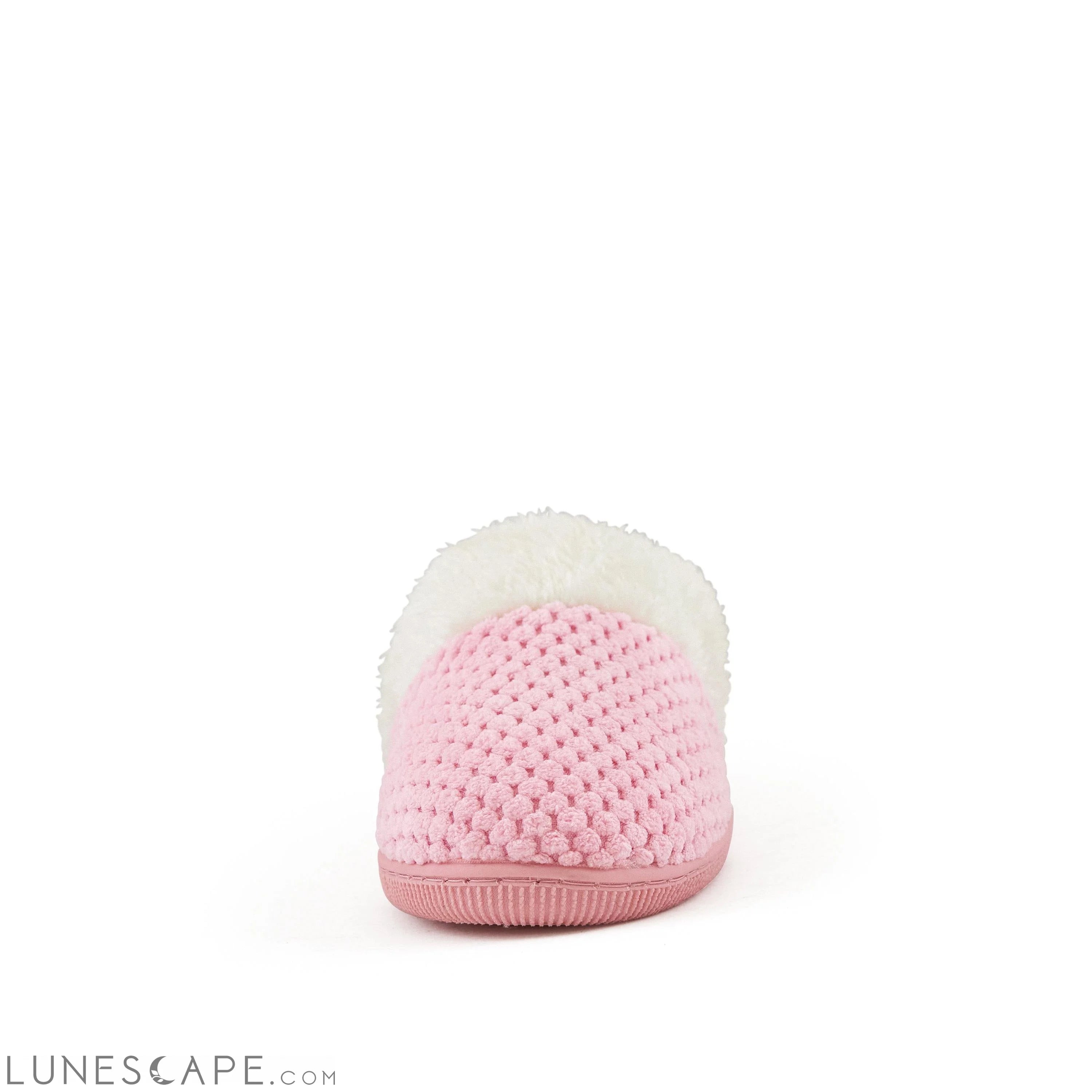 Shearling Slipper Mules - Pink LUNESCAPE