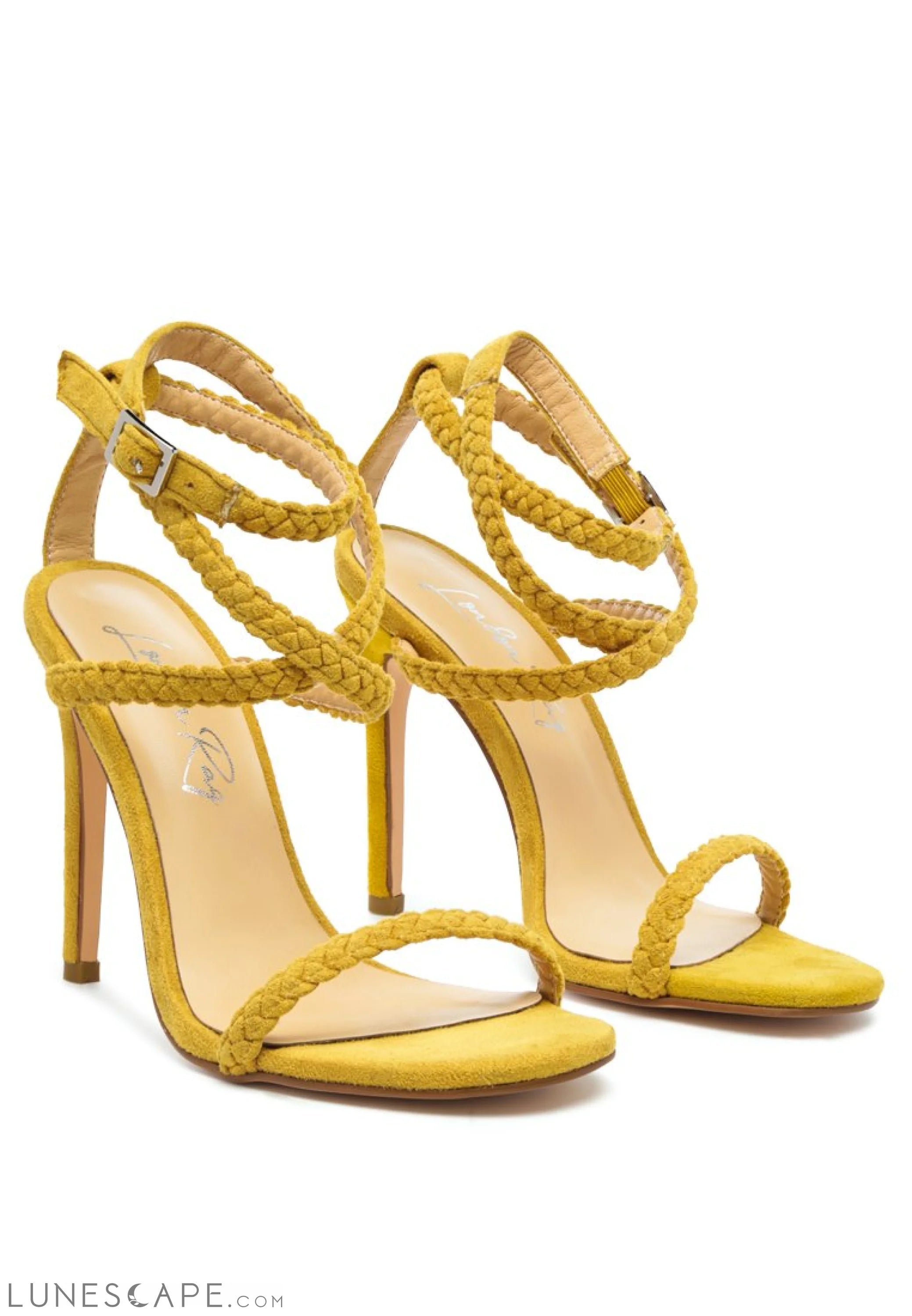 Sherri High Heeled Faux Suede Sandals LUNESCAPE