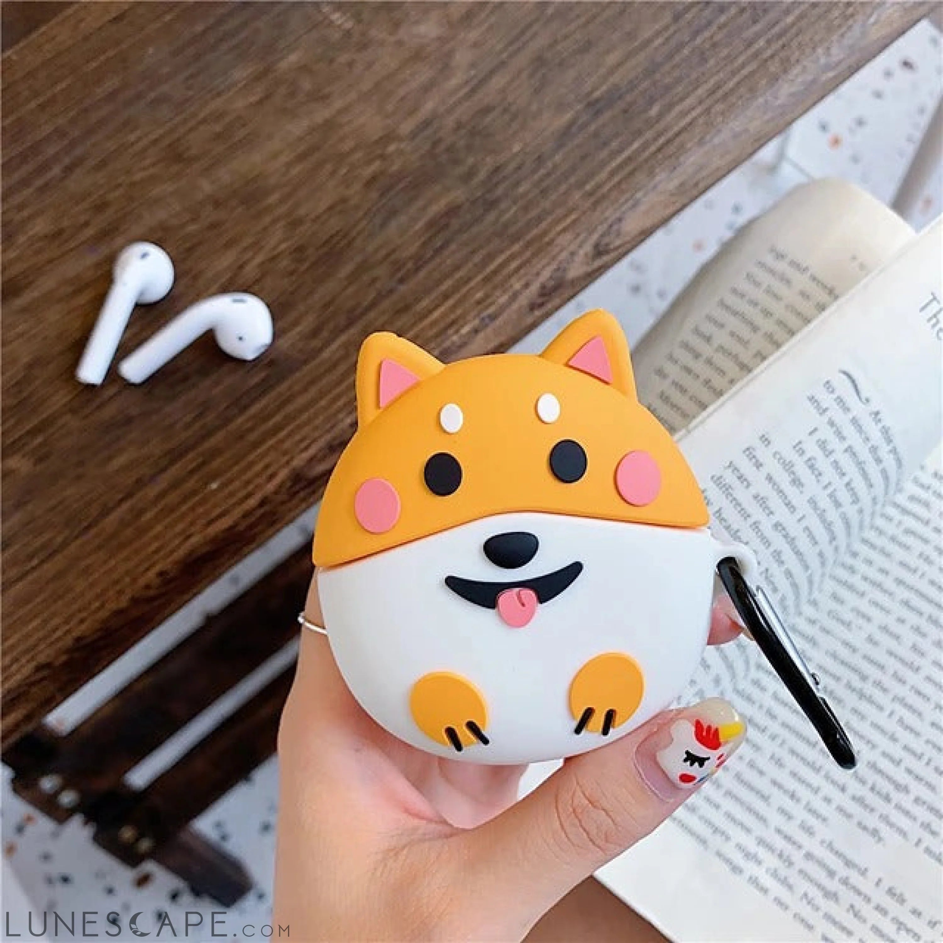 Shiba Inu AirPods Headphone Case Soft LUNESCAPE