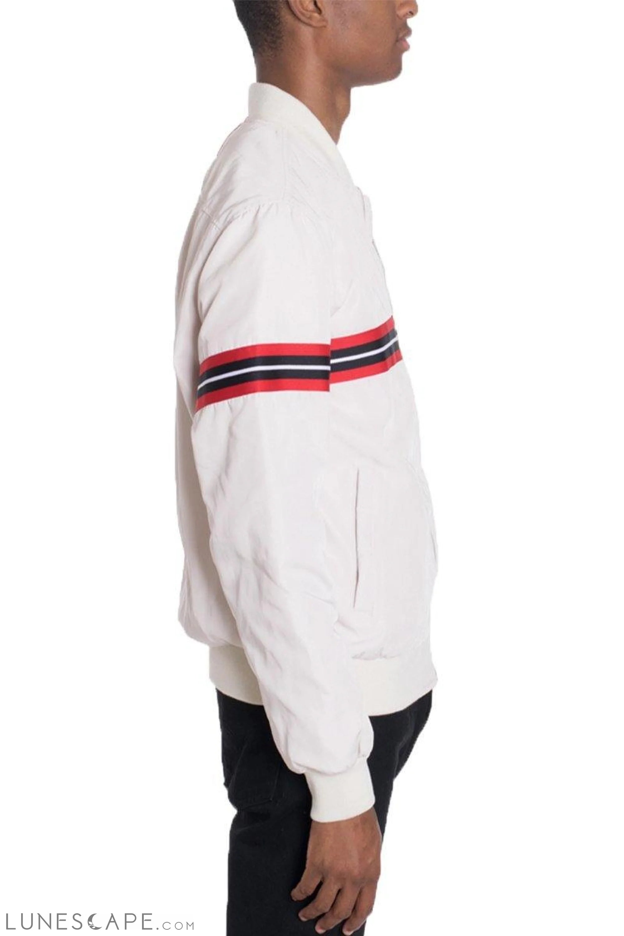 SHIELD BOMBER TRACK JACKET - BEIGE LUNESCAPE