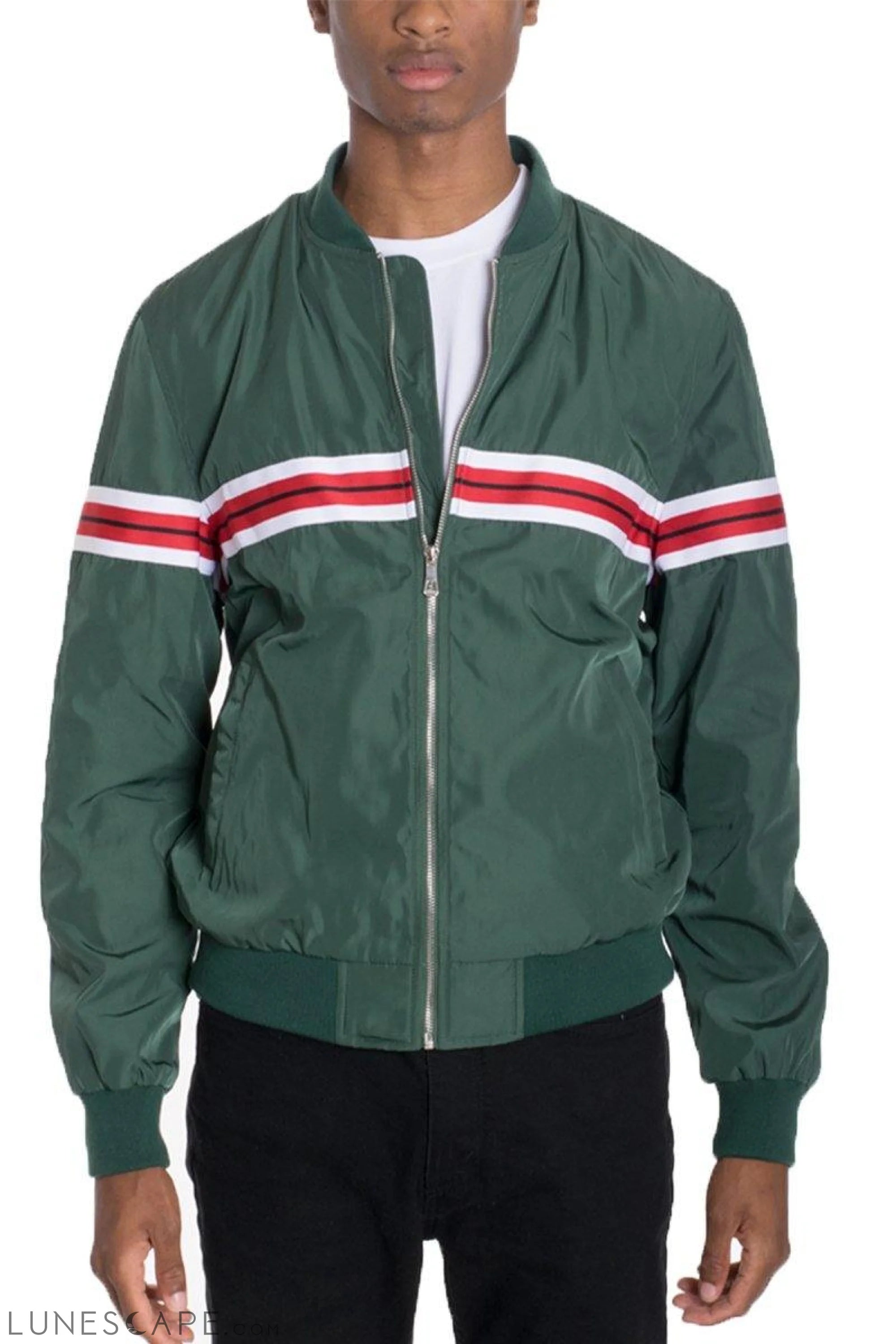 SHIELD BOMBER TRACK JACKET - GREEN LUNESCAPE