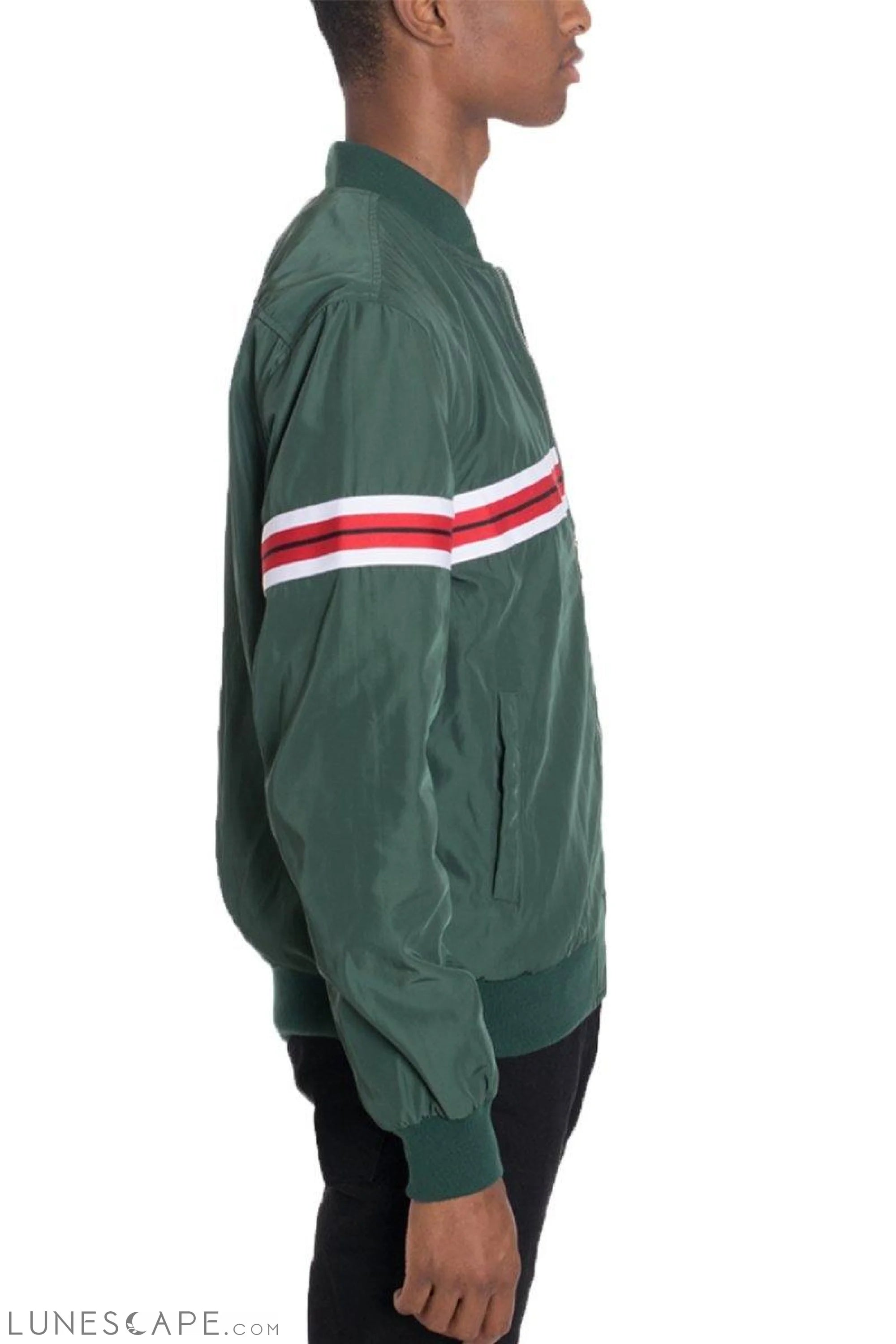 SHIELD BOMBER TRACK JACKET - GREEN LUNESCAPE