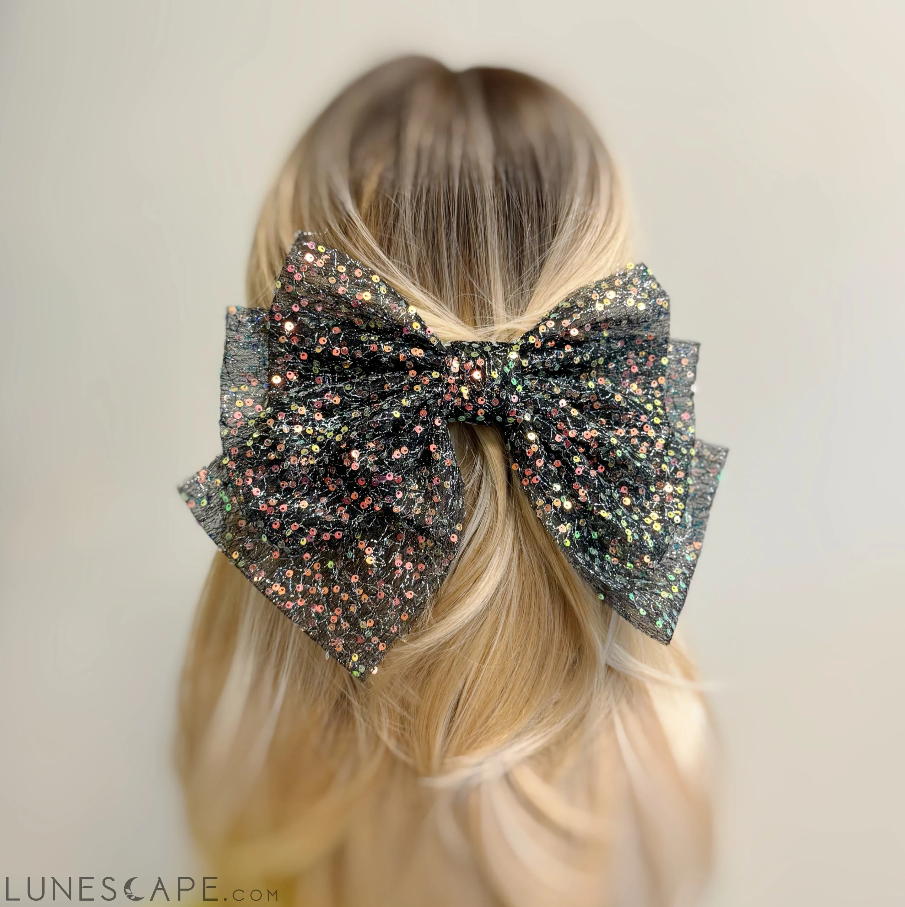 Shimmer Lover Bow Hair Clip LUNESCAPE