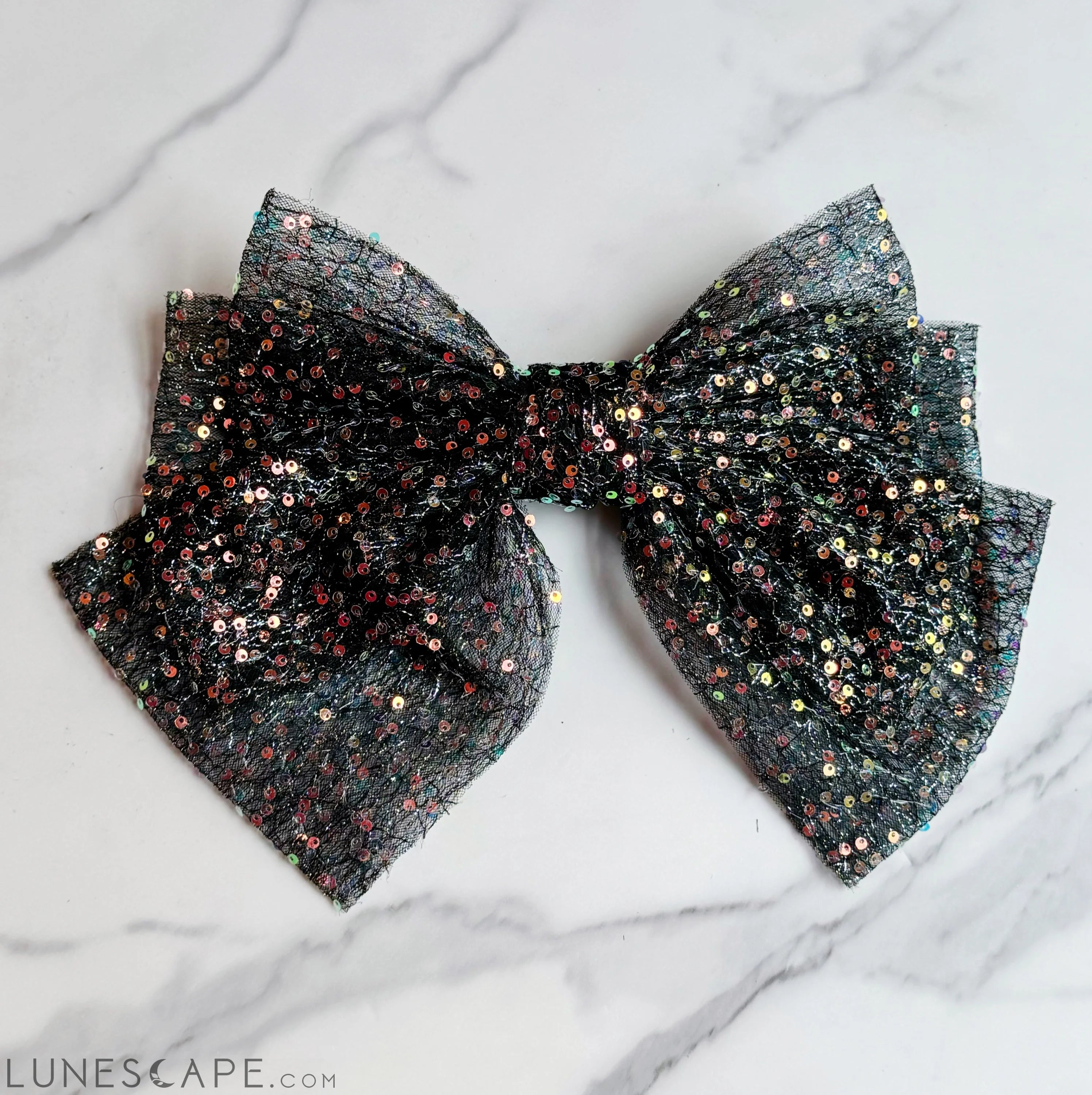 Shimmer Lover Bow Hair Clip LUNESCAPE