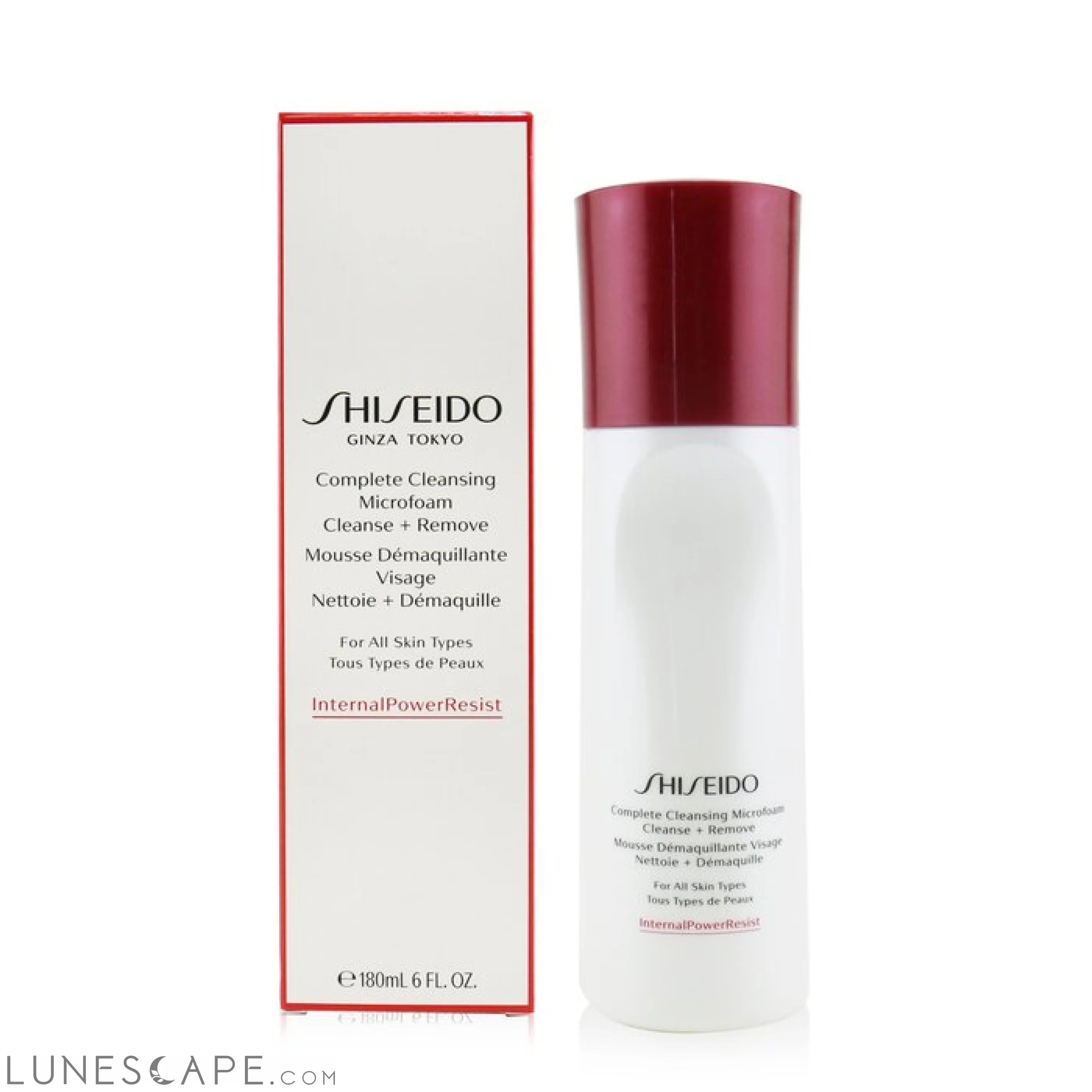 SHISEIDO - InternalPowerResist Complete Cleansing Microfoam Cleanse + Remove - For All Skin Types LUNESCAPE