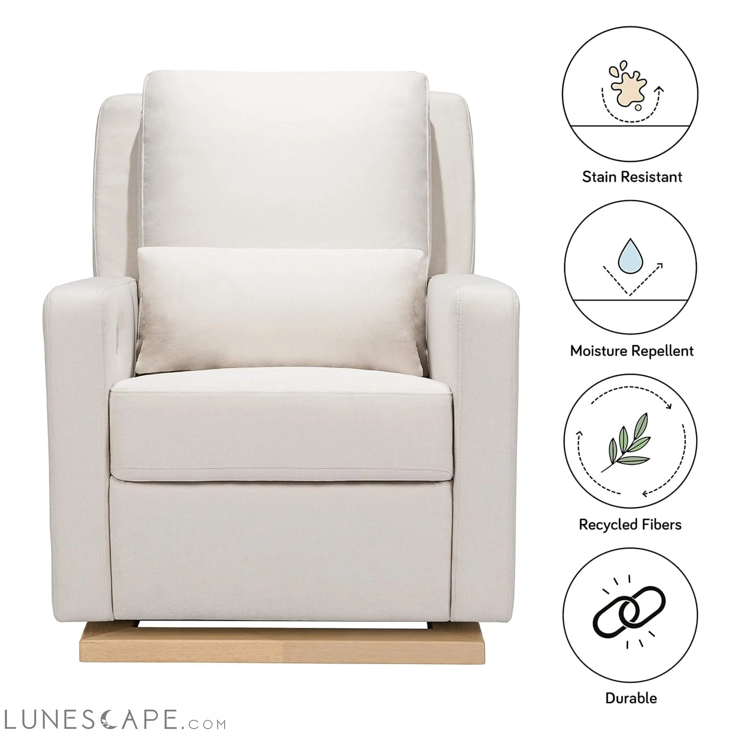 Sigi Electronic Power Recliner & Glider with USB Port in Performance LUNESCAPE