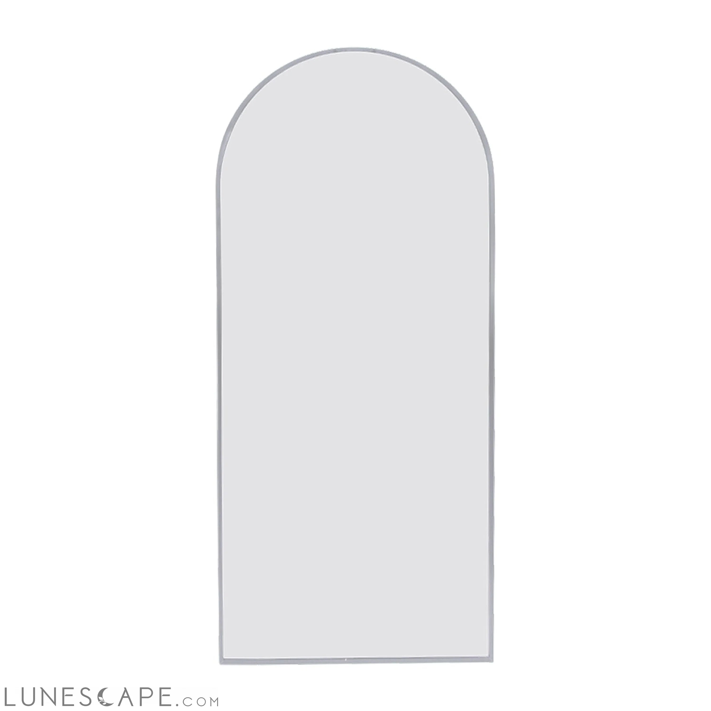 Silver 71x31.5 inch metal arch stand full length mirror LUNESCAPE