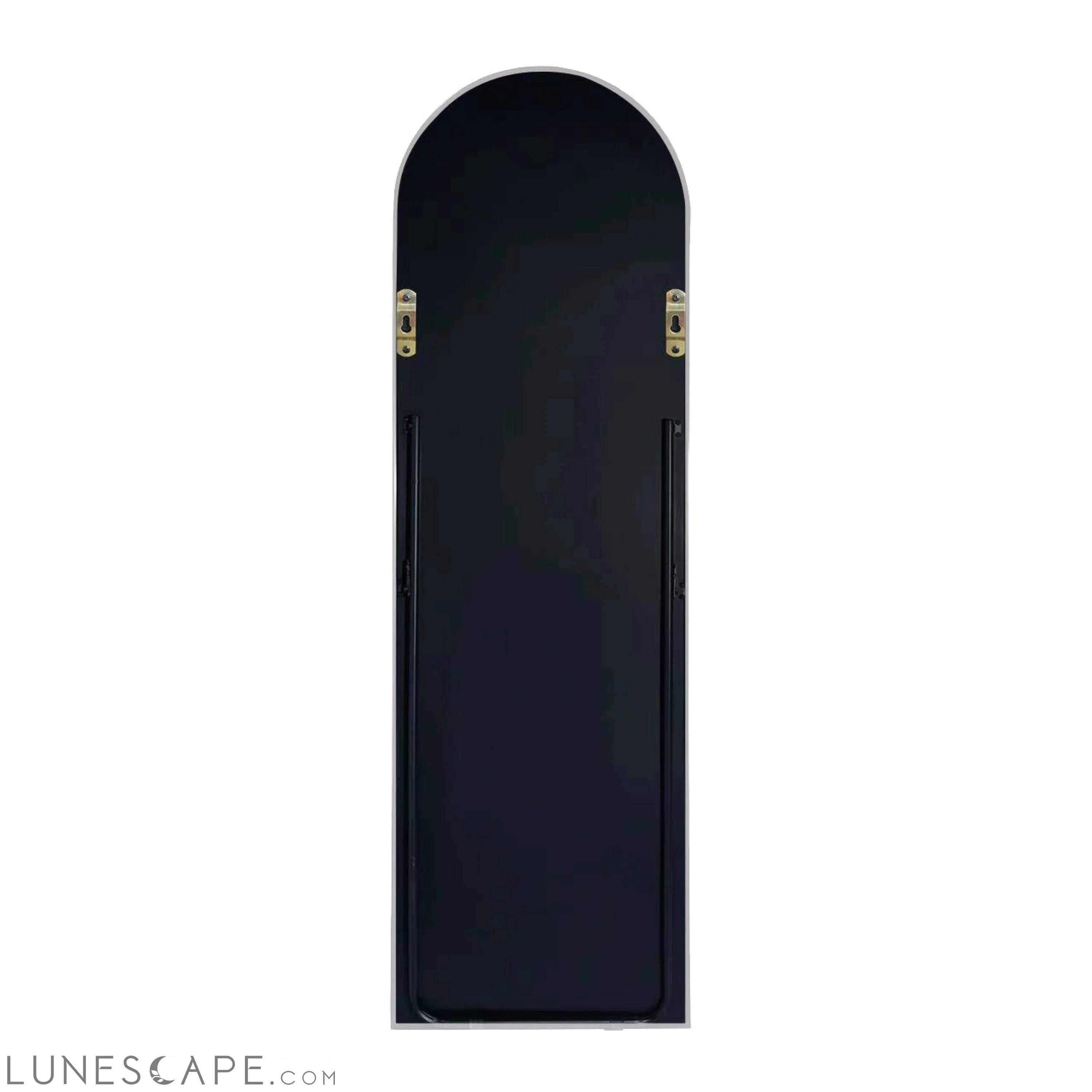 Silver 71x31.5 inch metal arch stand full length mirror LUNESCAPE