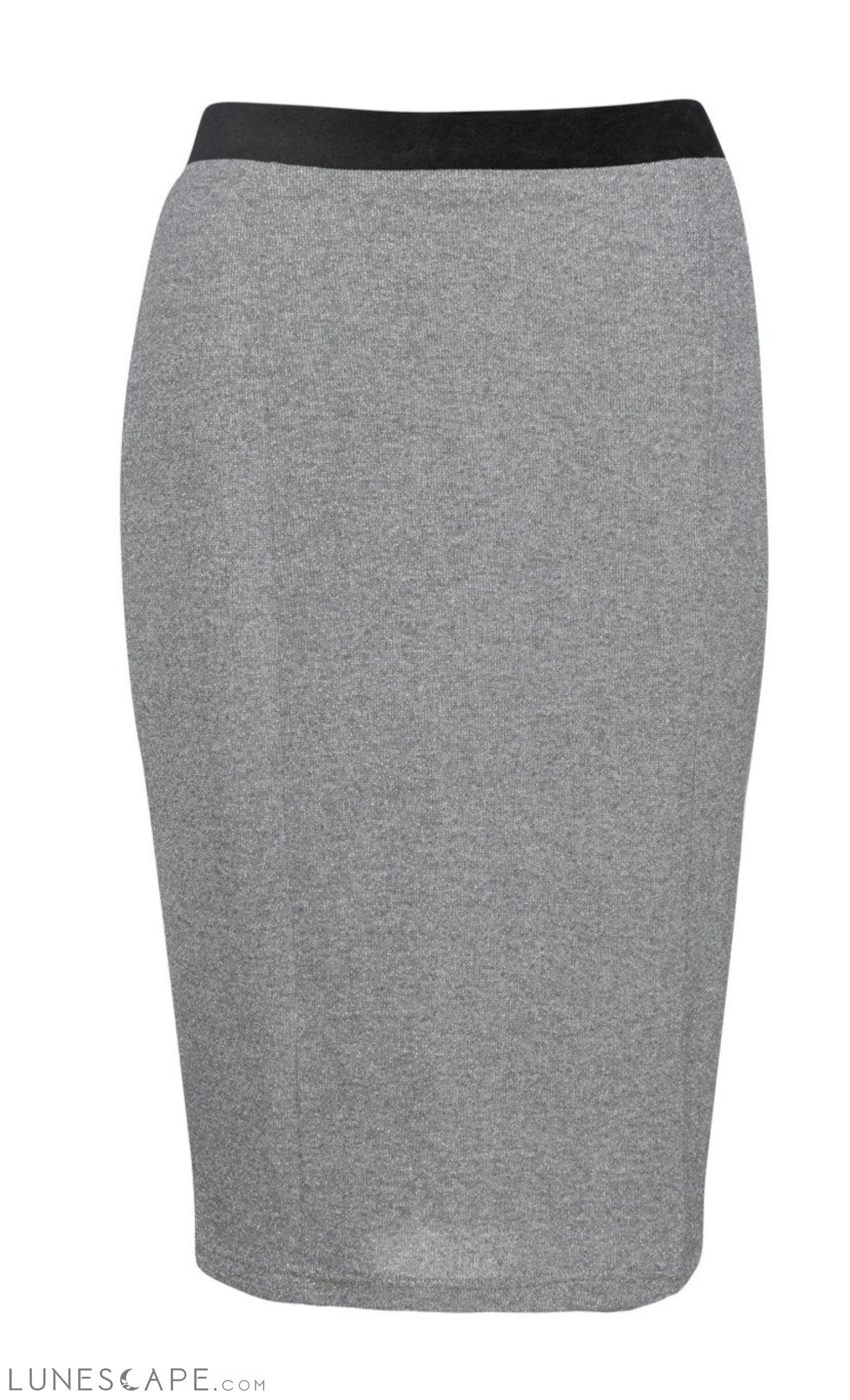 Silver Lurex Pencil Skirt Conquista LUNESCAPE