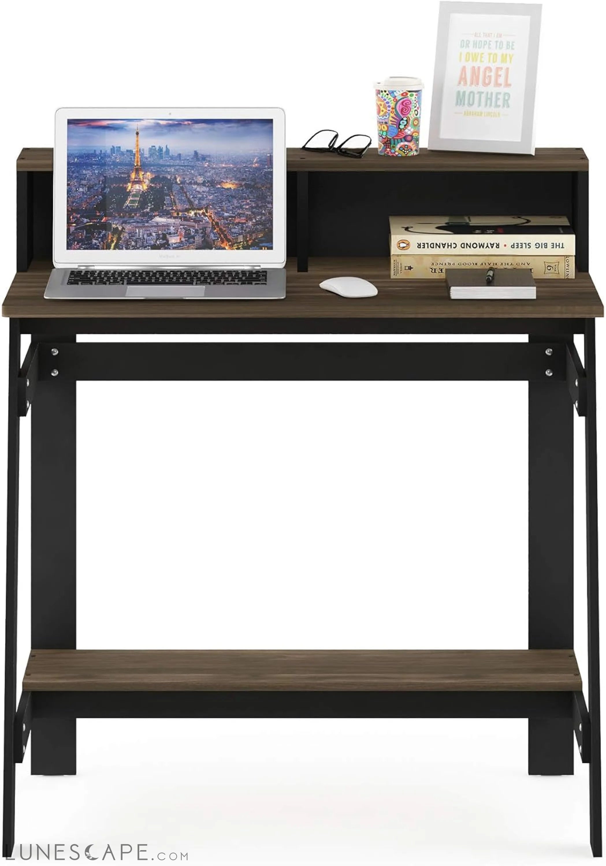 Simplistic a Frame Computer Desk, 17.9"D X 31.6"W X 35.5"H, Columbia LUNESCAPE