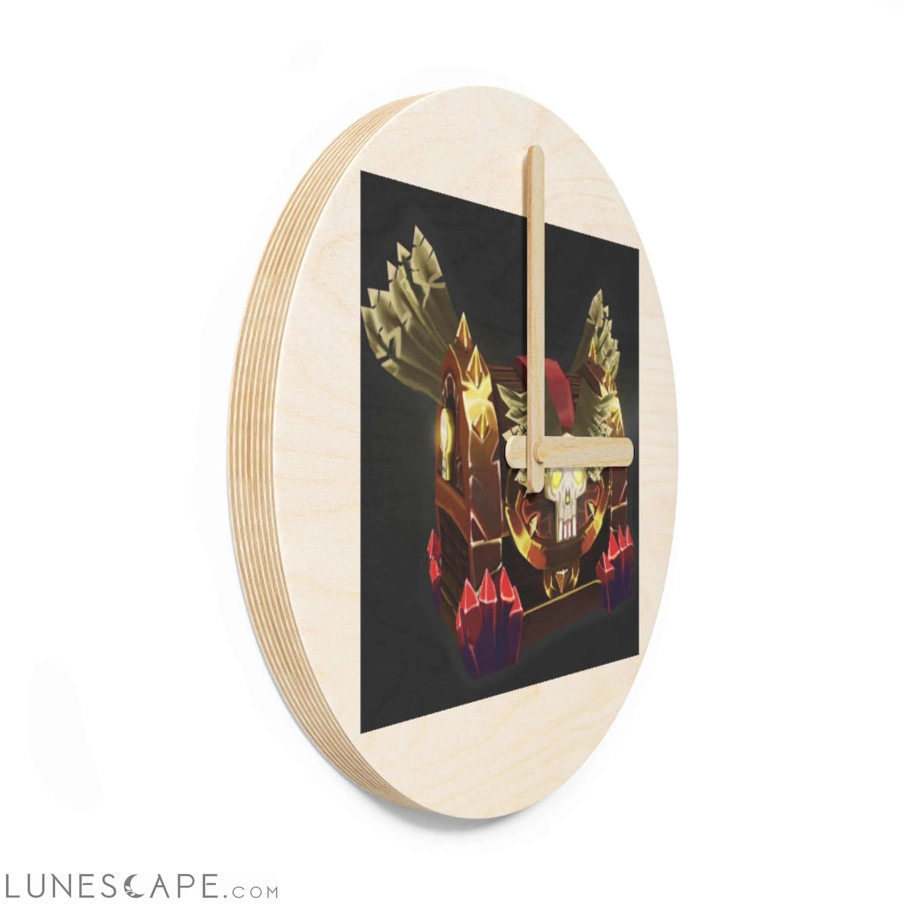 Skeleton Chest Wooden Wall Clock LUNESCAPE
