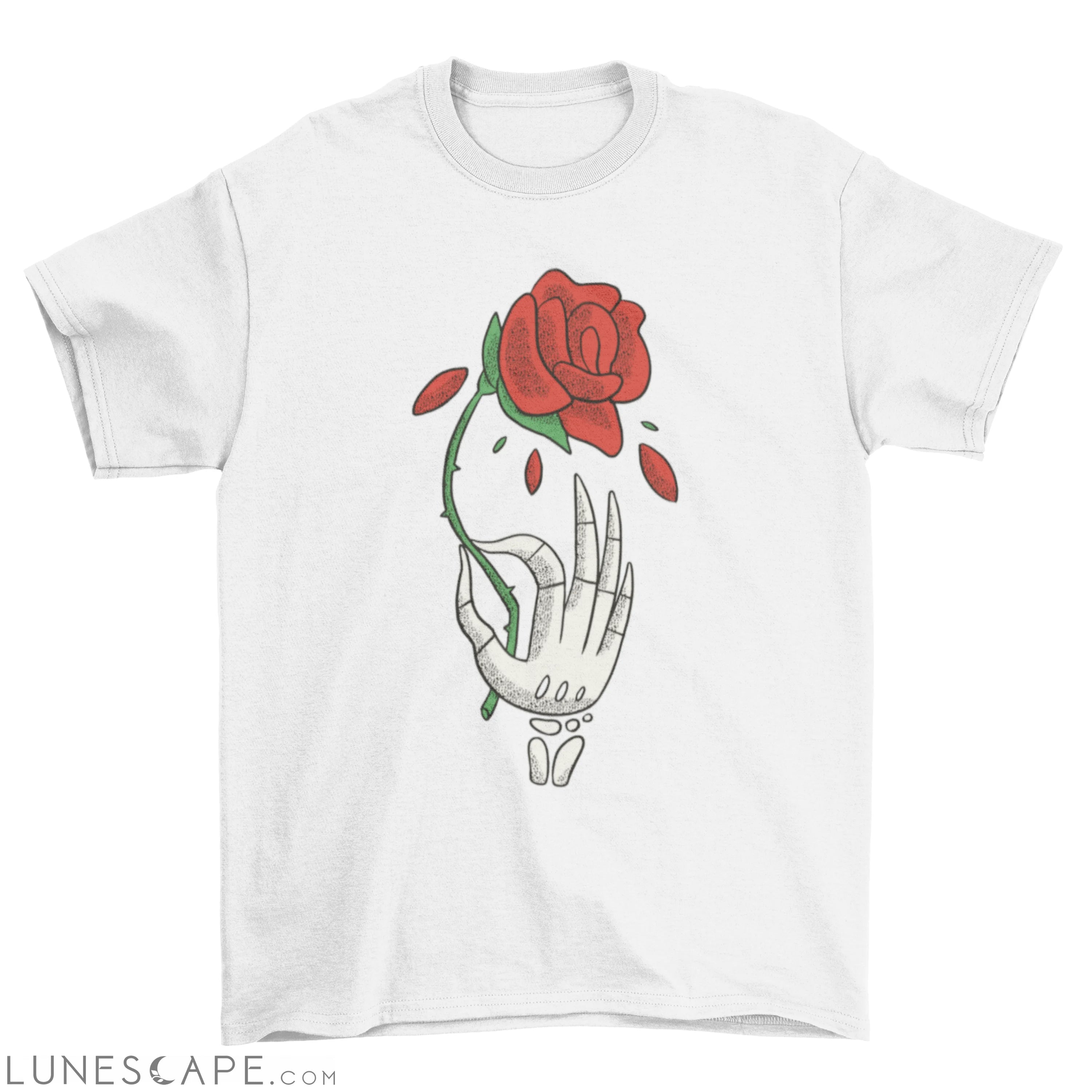 Skeleton Hand Rose T-shirt LUNESCAPE
