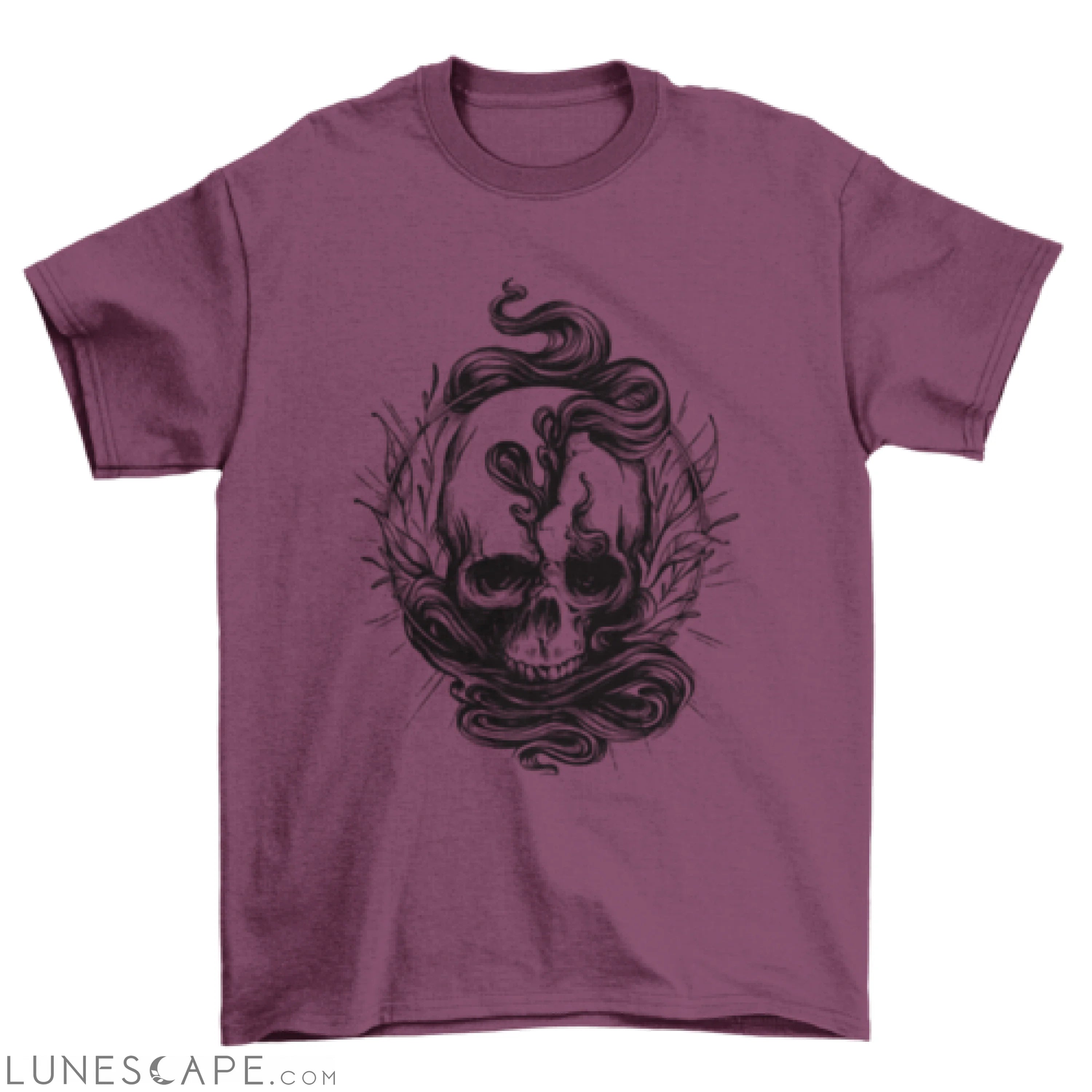 Skull with crakcs t-shirt design LUNESCAPE