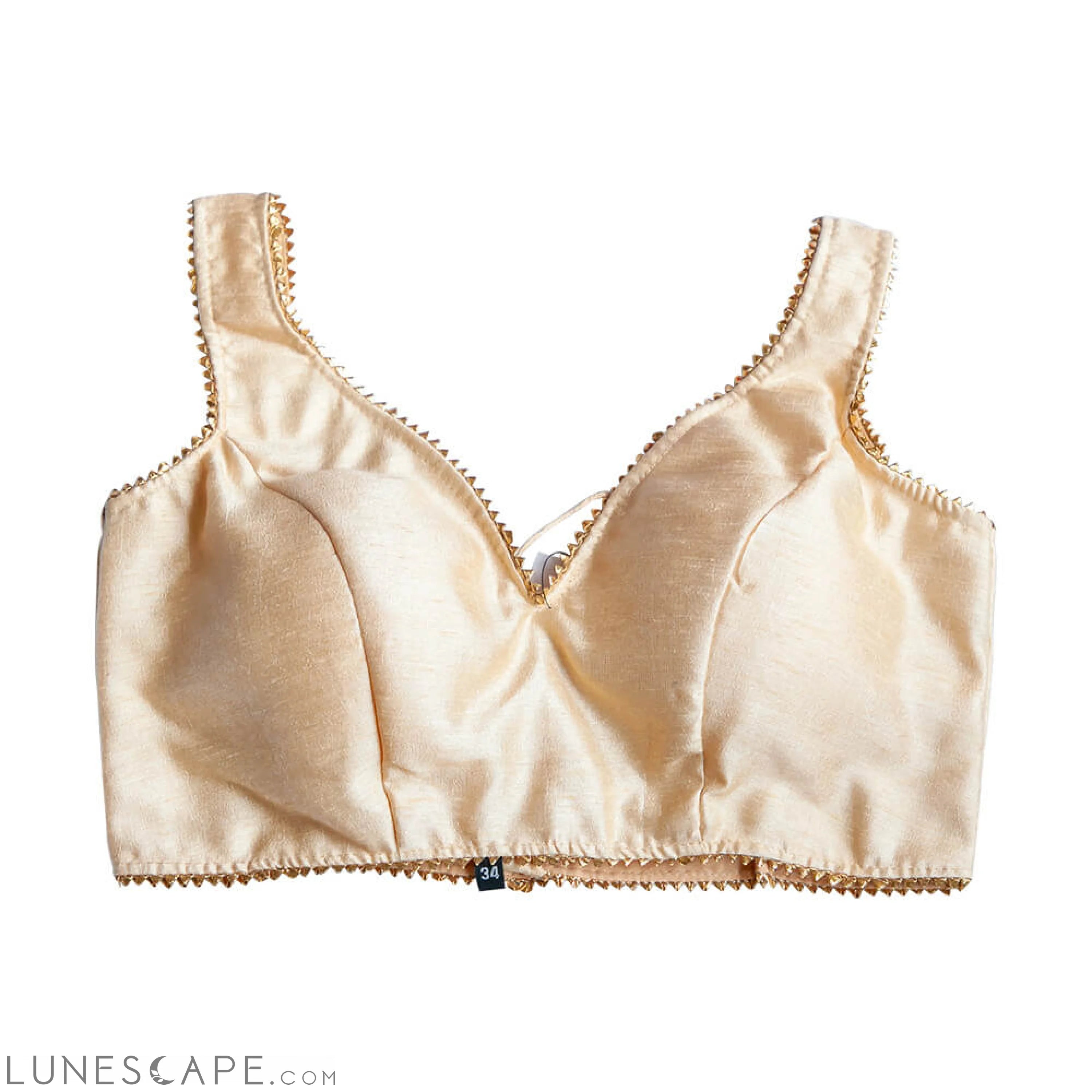 Sleeveless Blouse in Silk - Biege LUNESCAPE