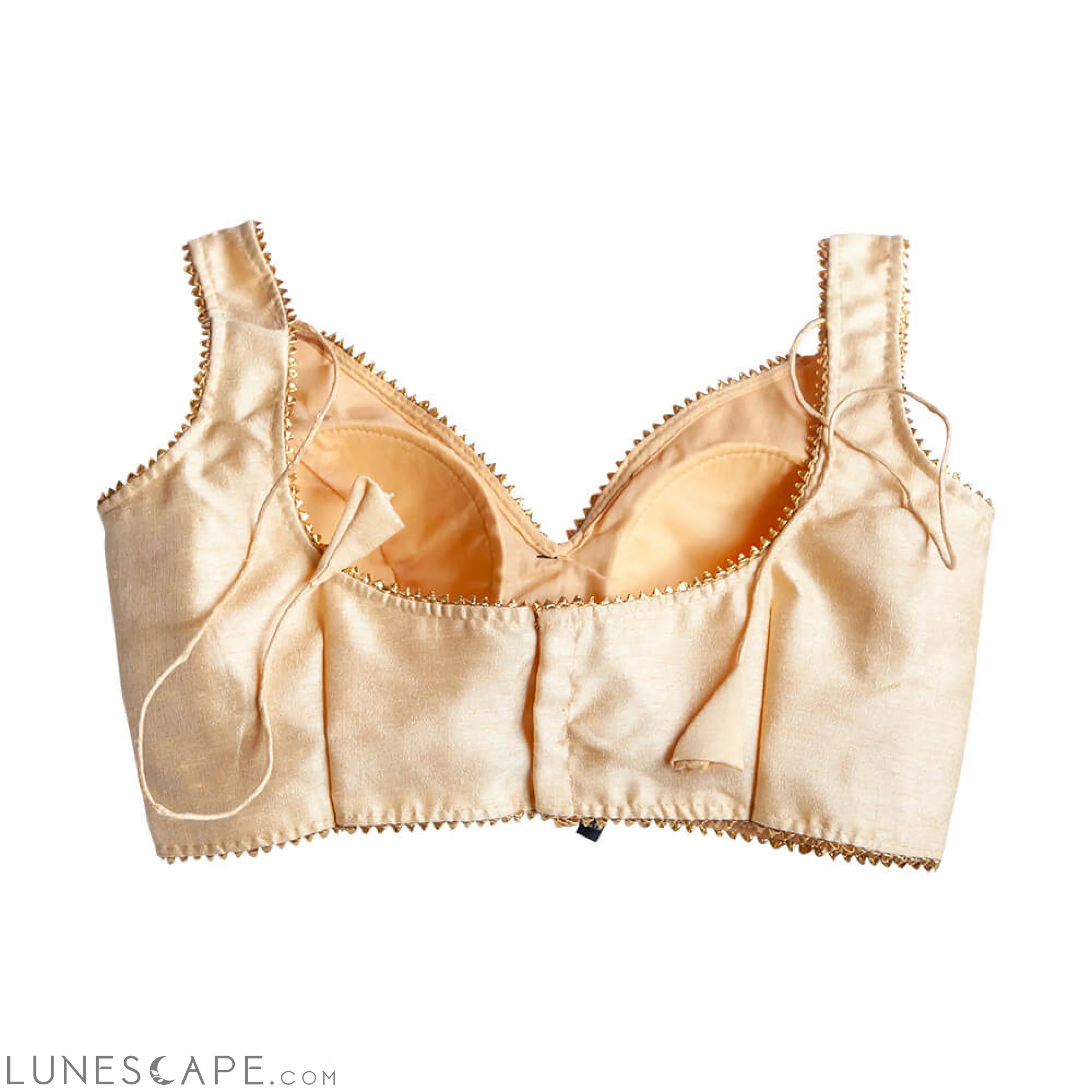 Sleeveless Blouse in Silk - Biege LUNESCAPE