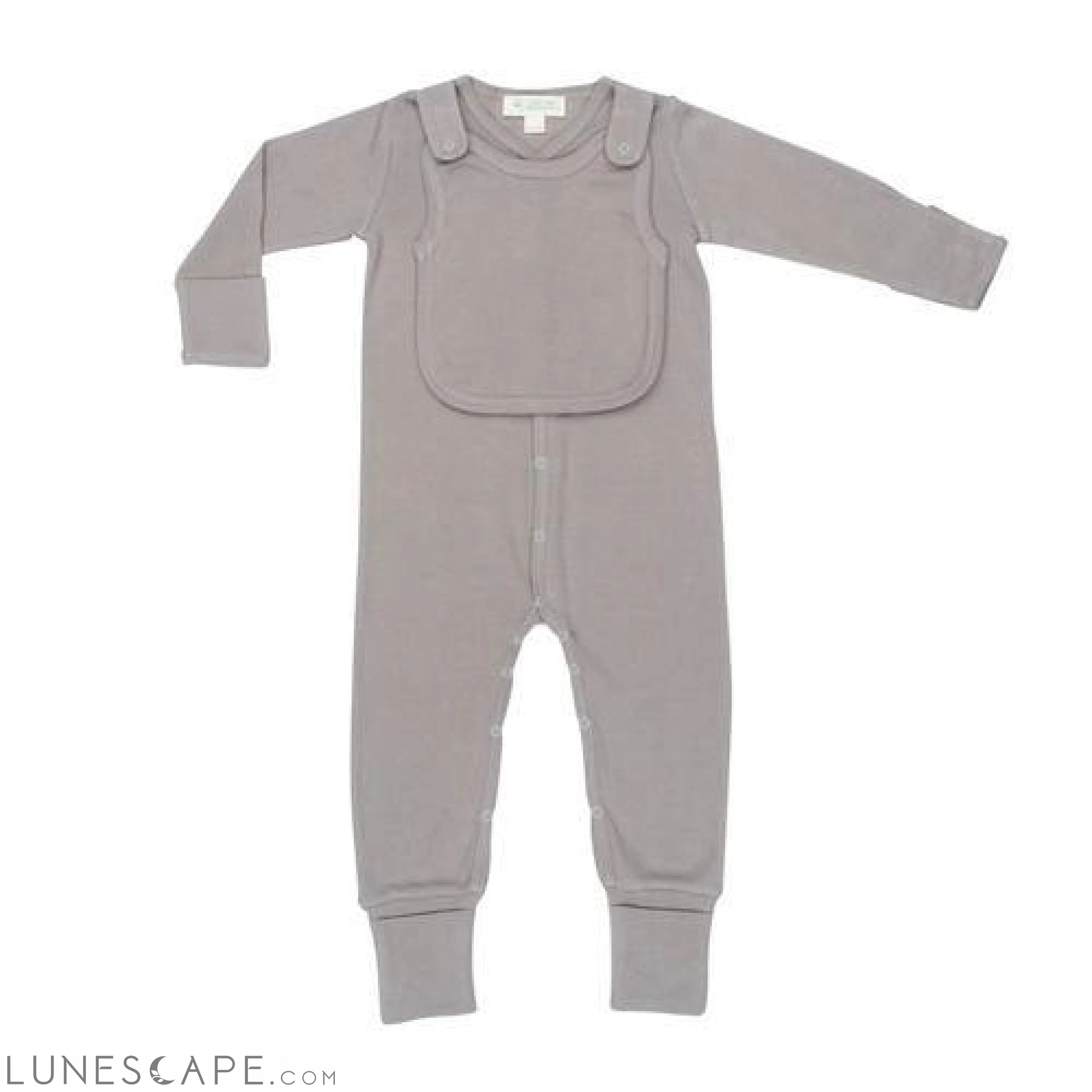 Smart Footed One-Piece + Bib - Gray LUNESCAPE