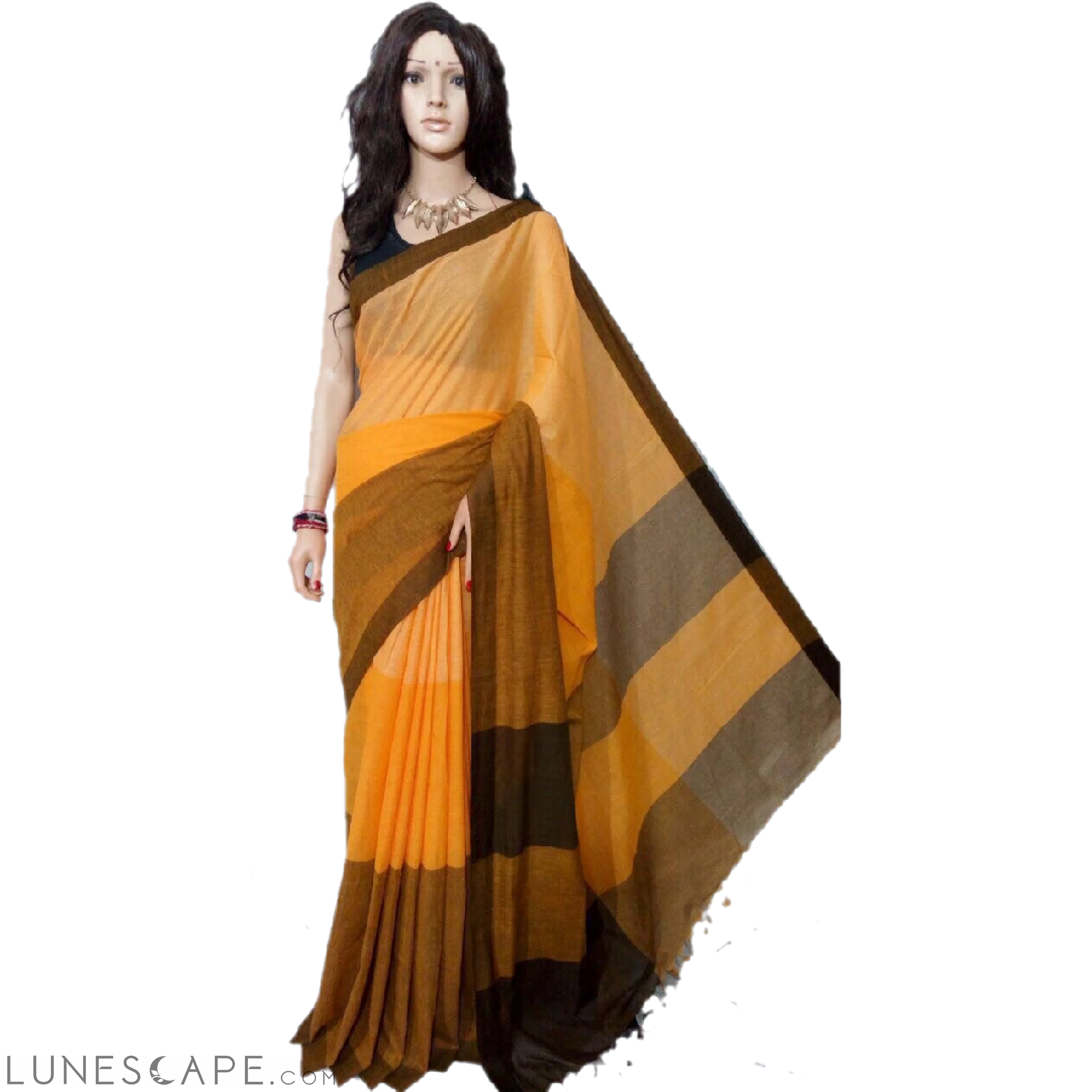 Soft Khadi Cotton Saree Dress LUNESCAPE
